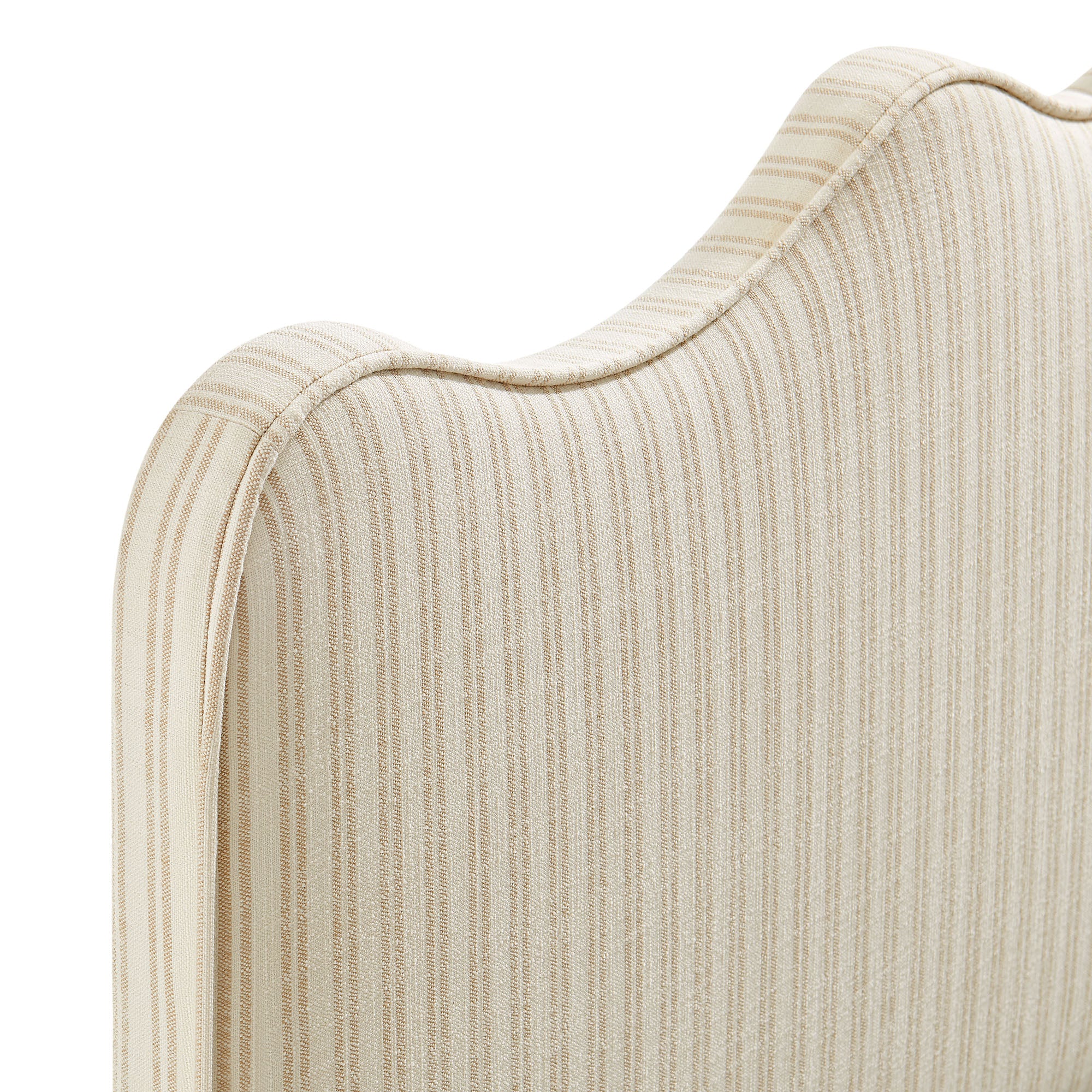 Athena Striped Fabric Upholstered King Size Headboard