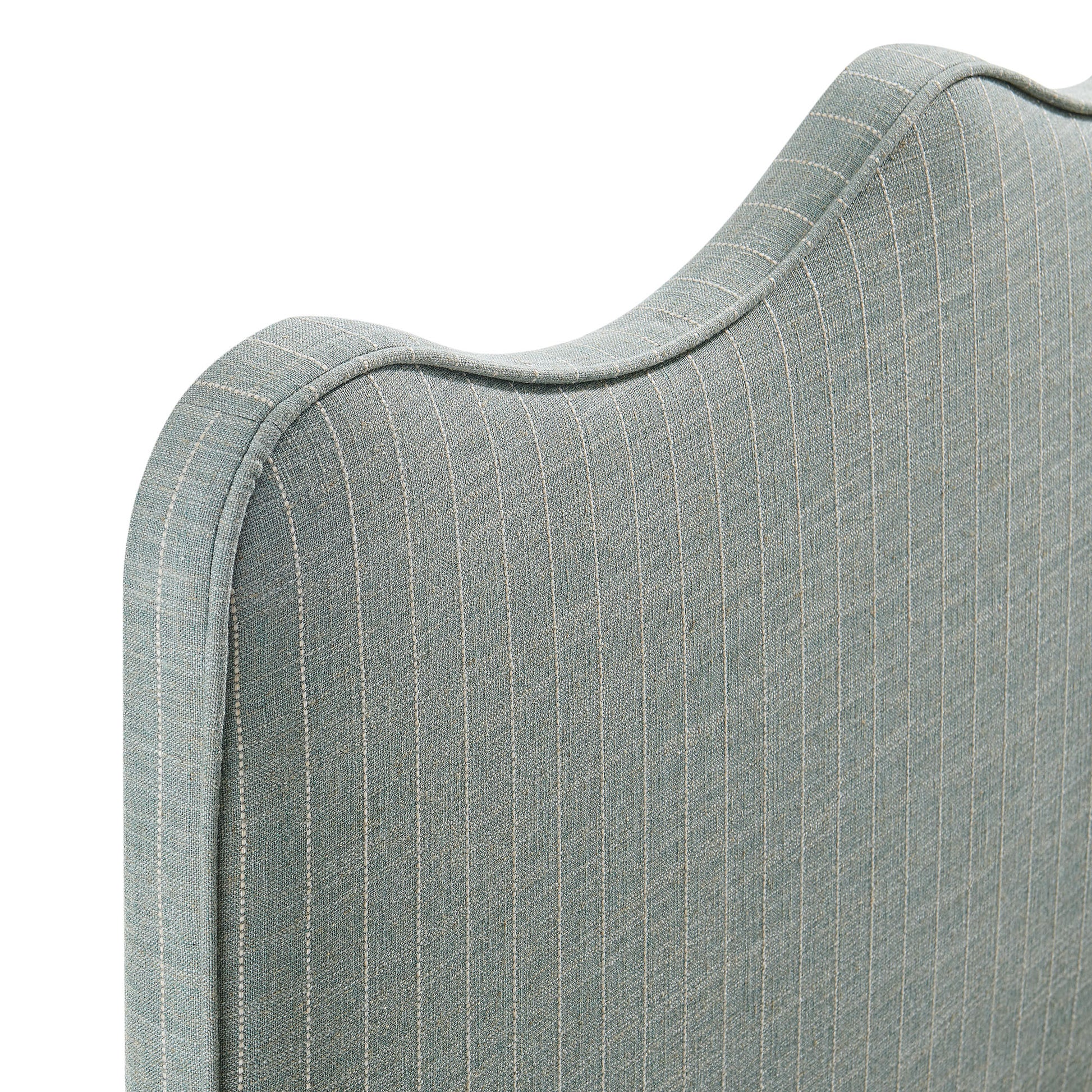 Athena Striped Fabric Upholstered King Size Headboard