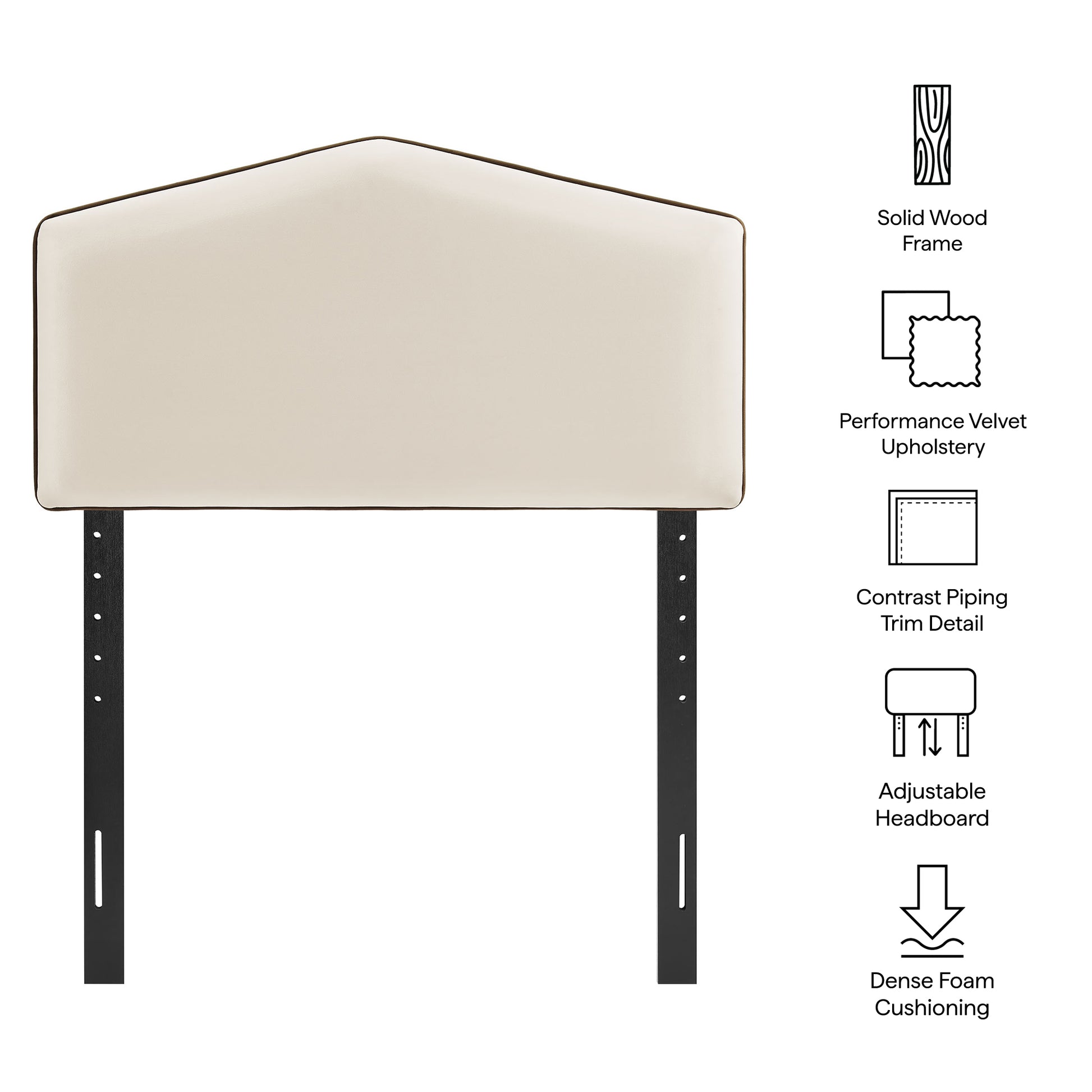 Cosette Performance Velvet Twin Size Headboard - Mulberry