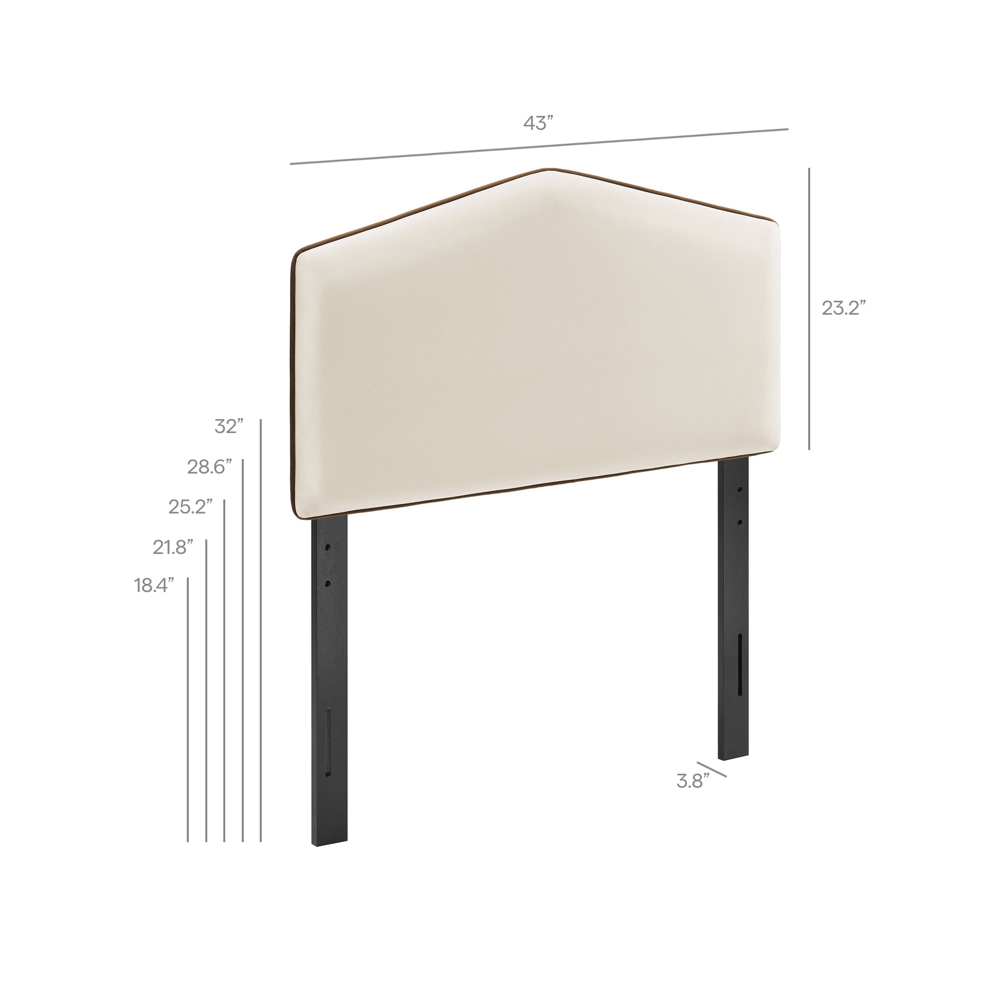 Cosette Performance Velvet Twin Size Headboard - Cadet Blue