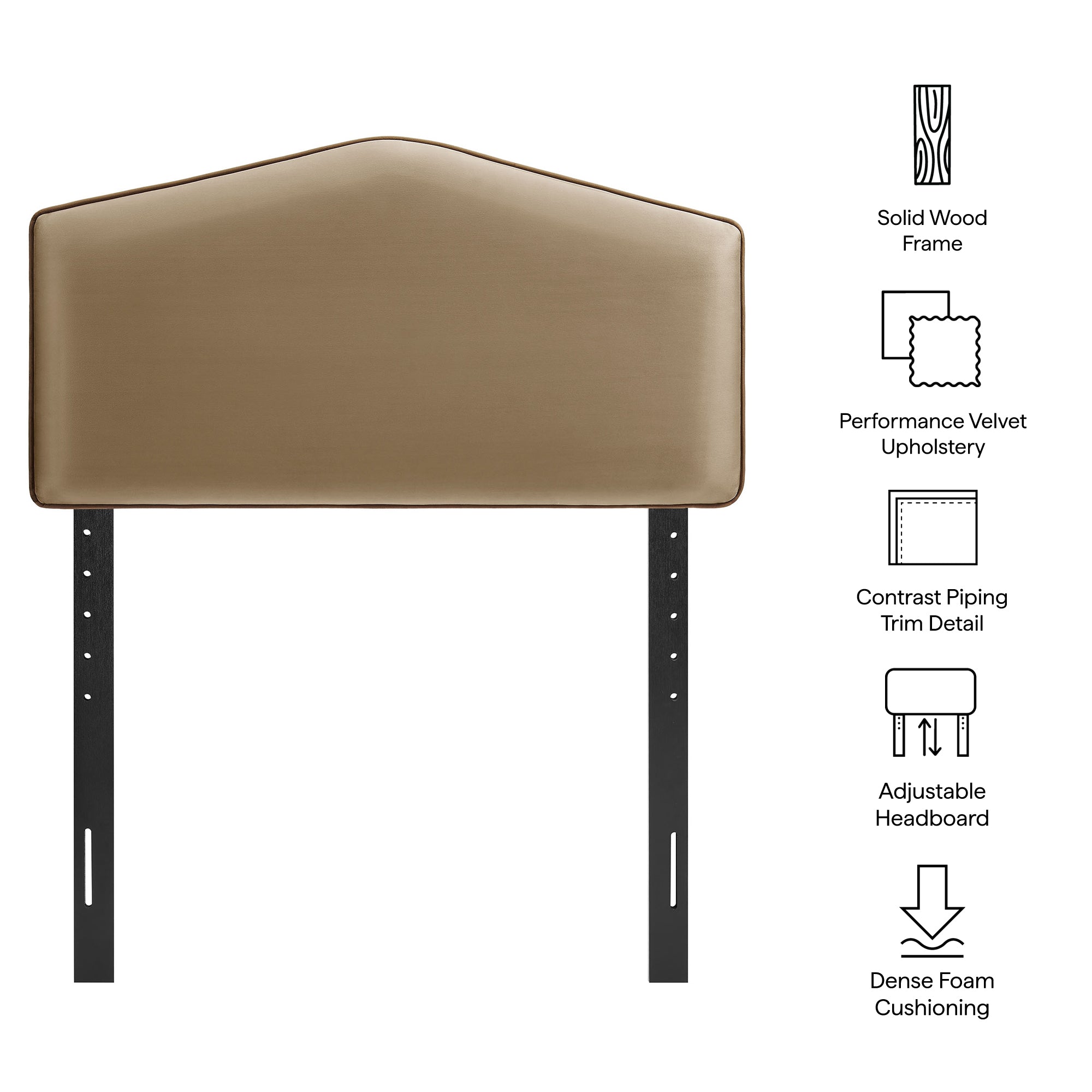Cosette Performance Velvet Twin Size Headboard