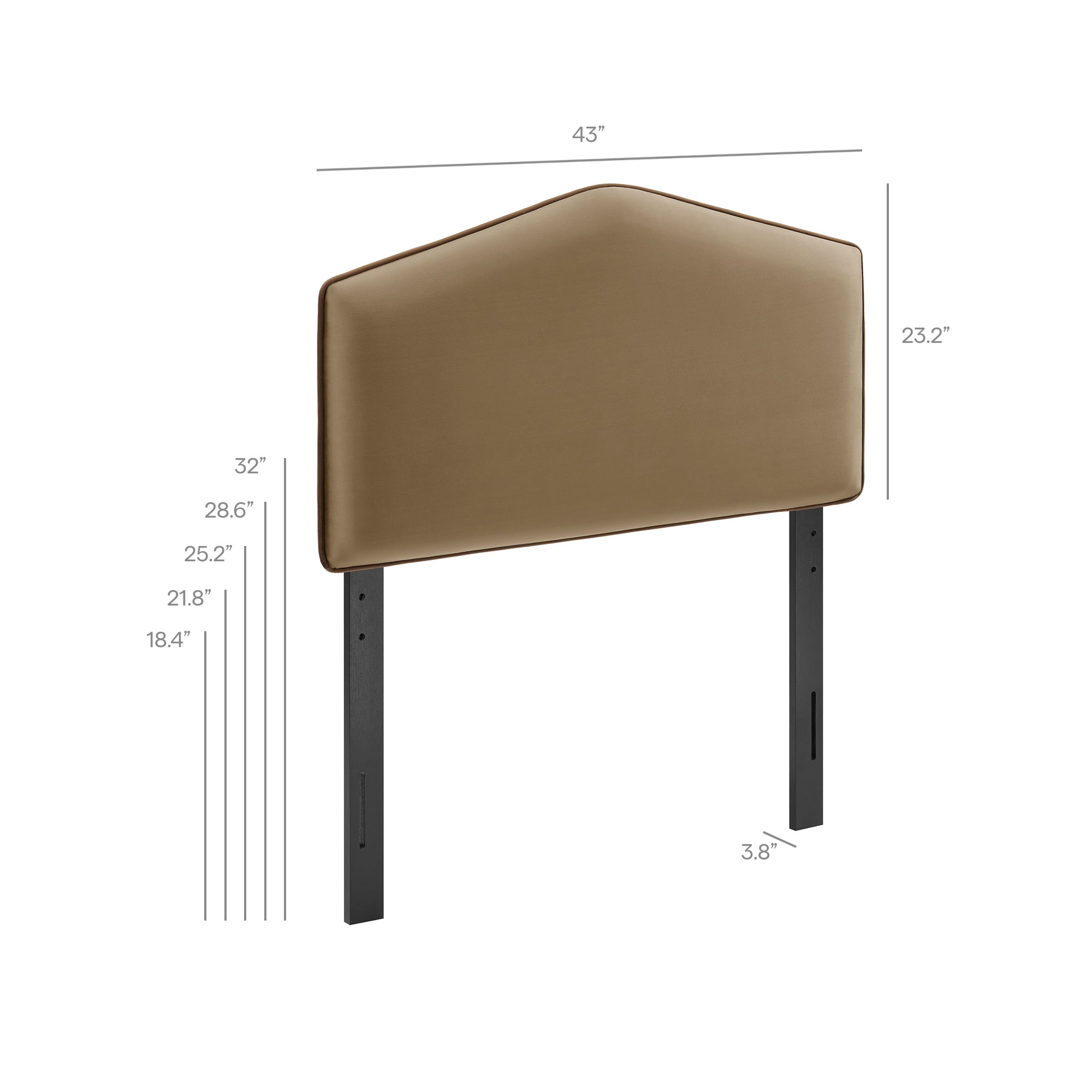 Cosette Performance Velvet Twin Size Headboard