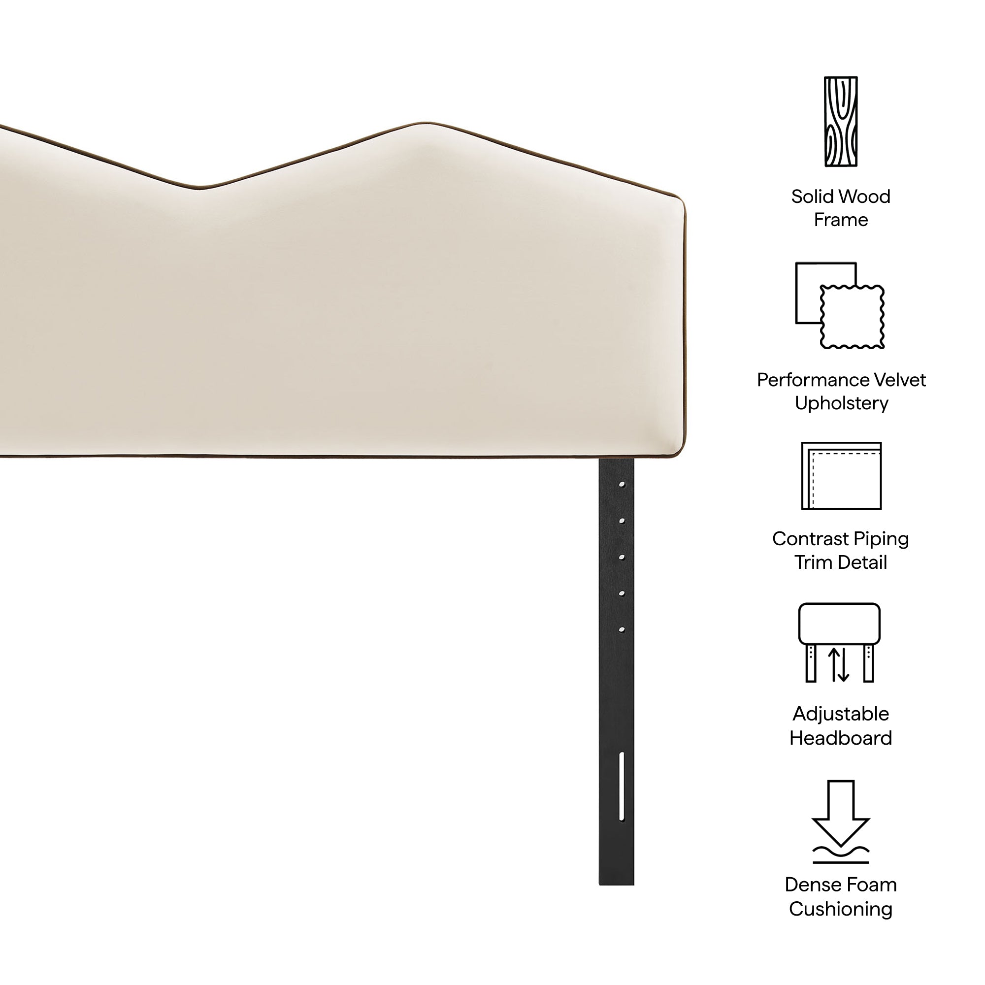 Cosette Performance Velvet King Size Headboard - Mulberry