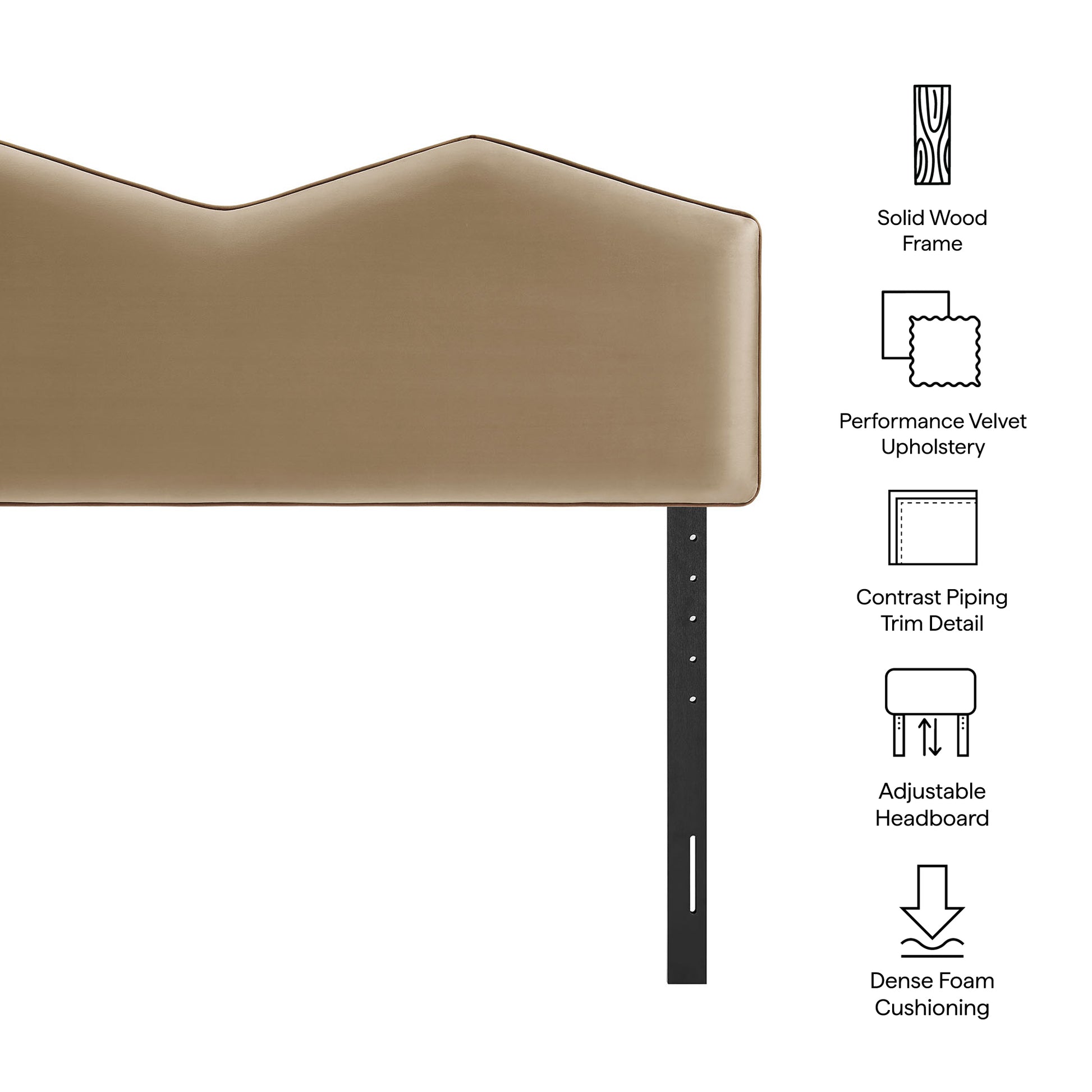 Cosette Performance Velvet King Size Headboard