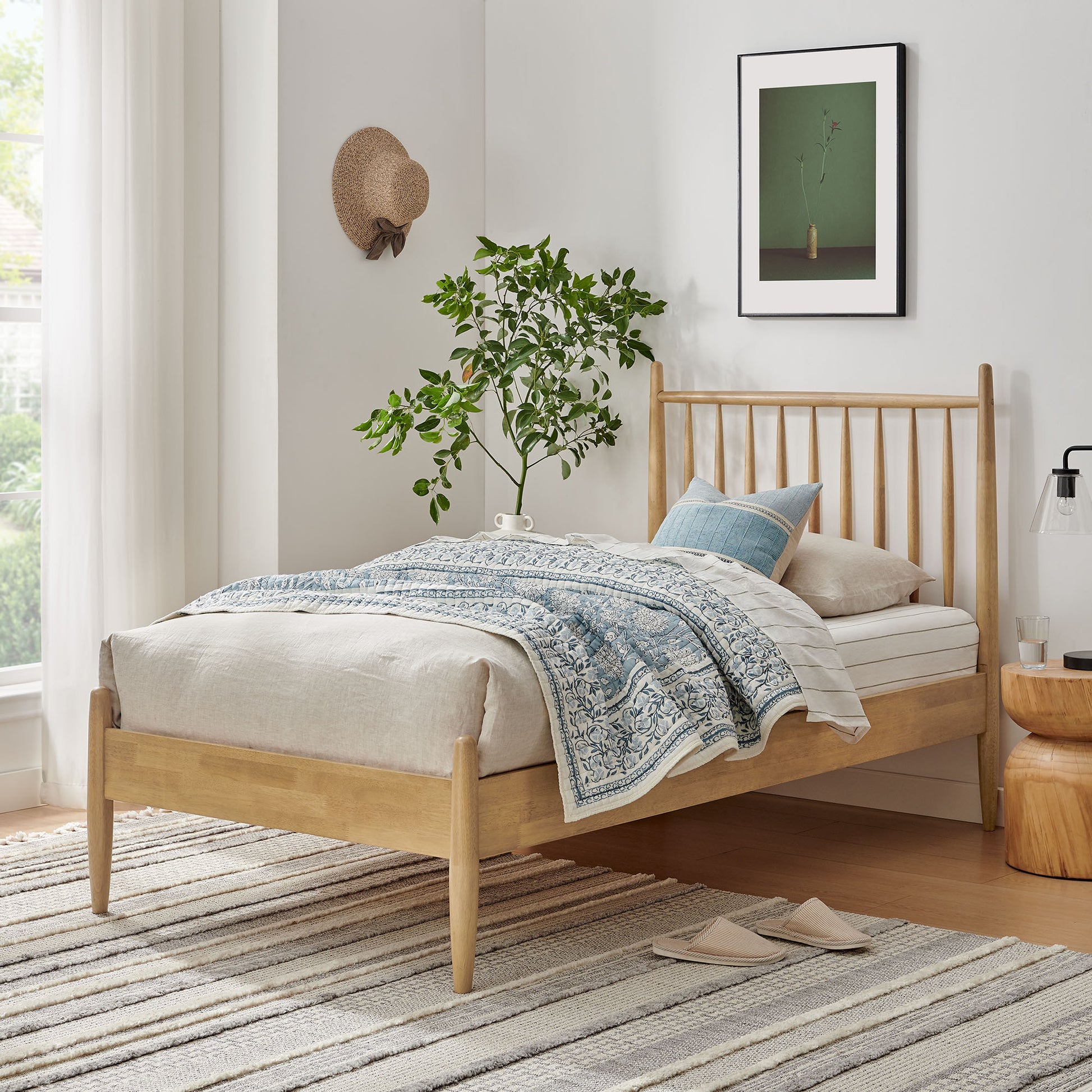Zane Twin Size Spindle Bed Frame