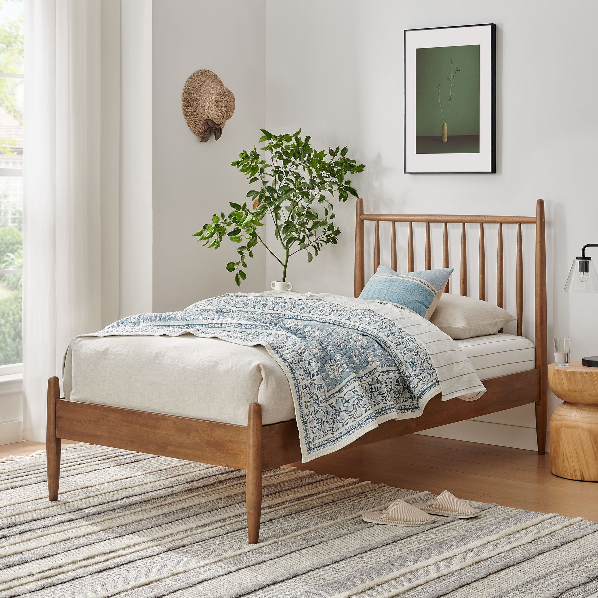 Zane Twin Size Spindle Bed Frame
