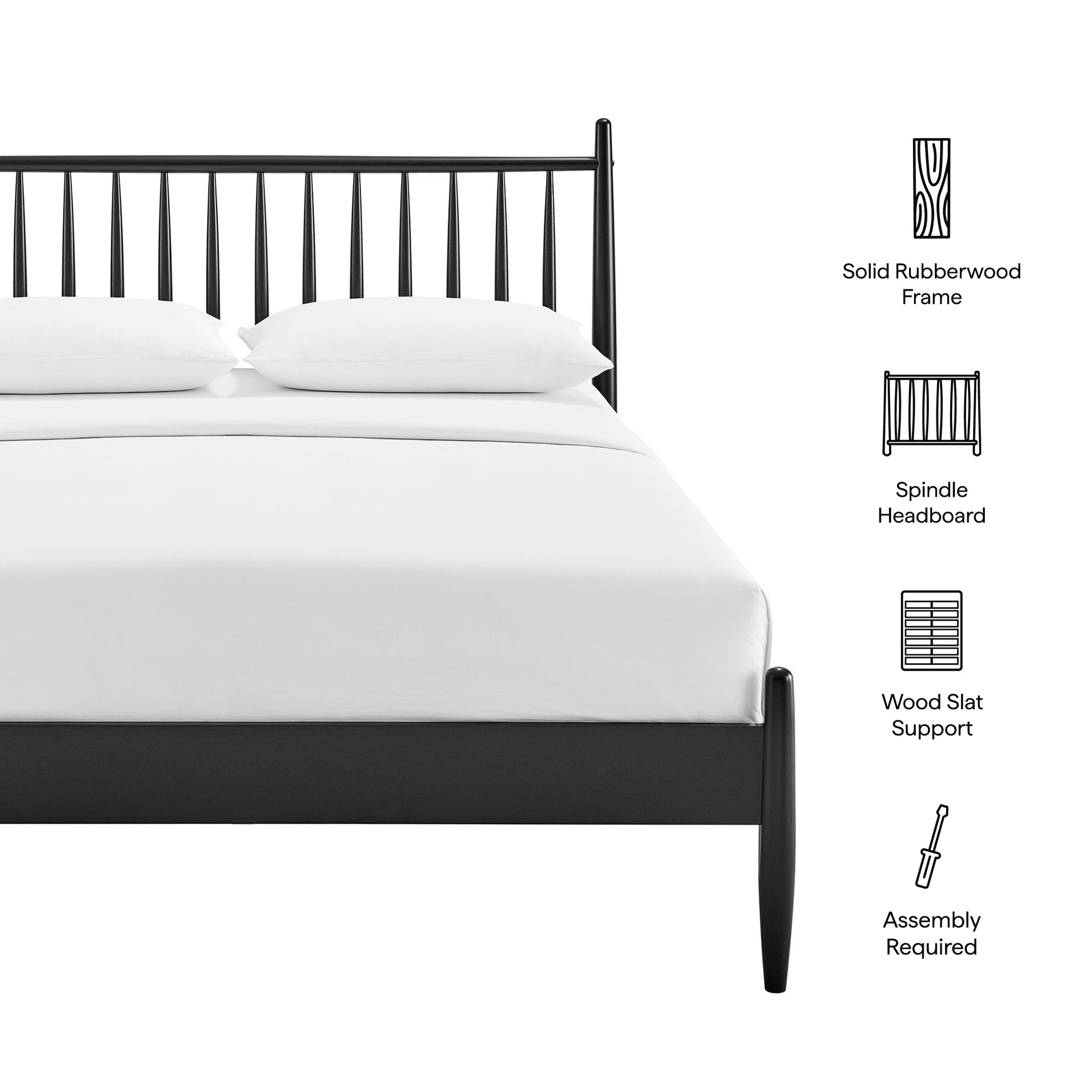 Zane Spindle Bed - Light Oak