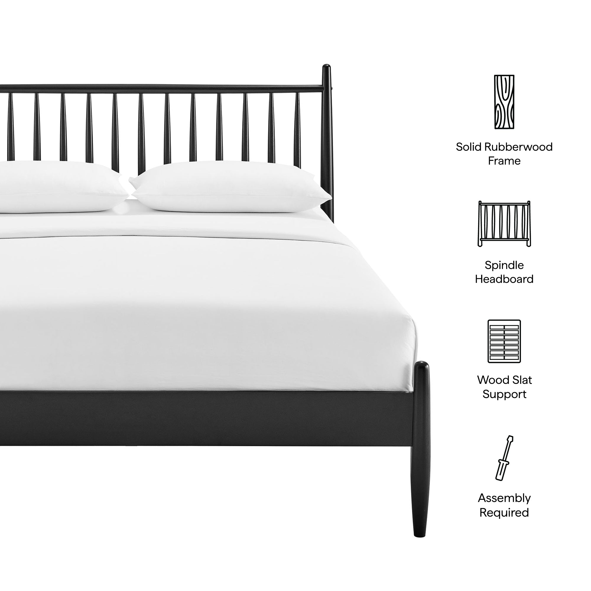 Zane King Size Spindle Bed - Light Oak