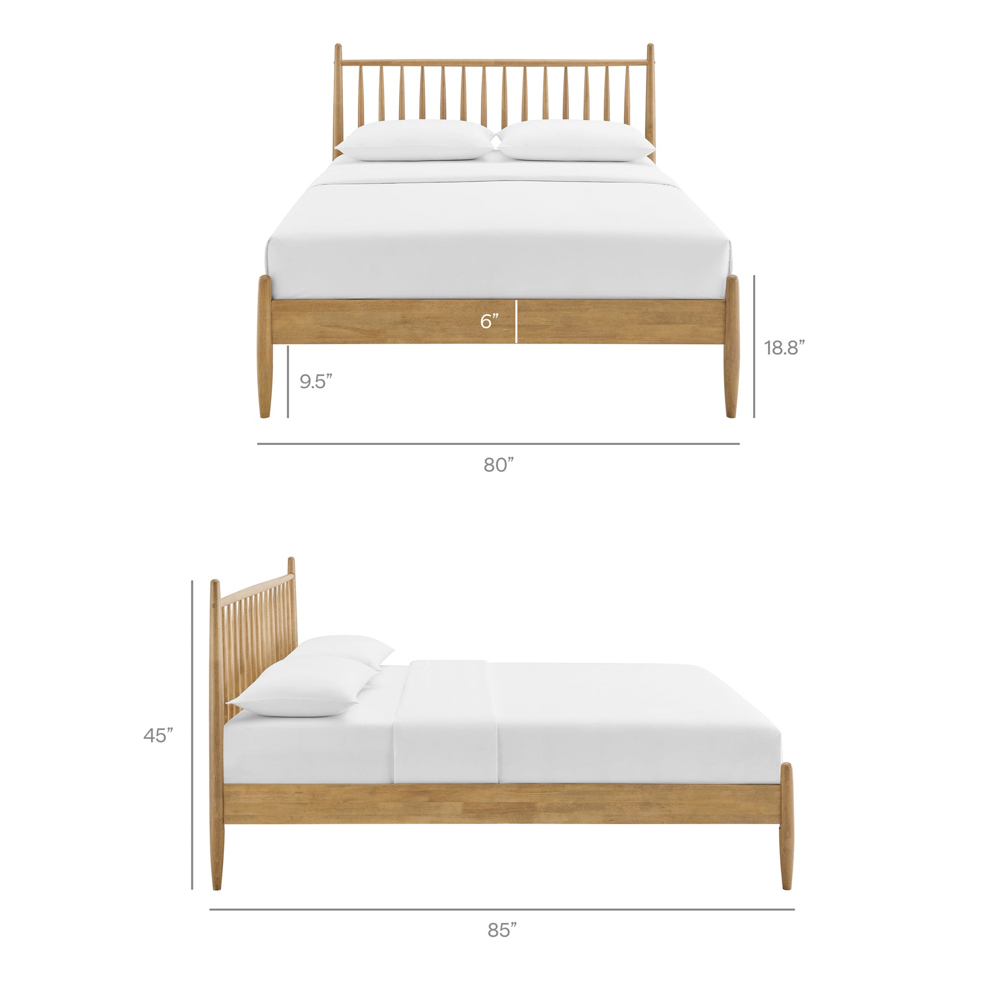 Zane King Size Spindle Bed