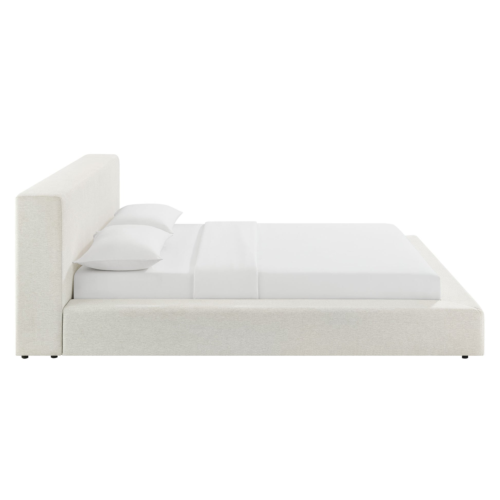 Luma Chenille Upholstered King Platform Bed Frame