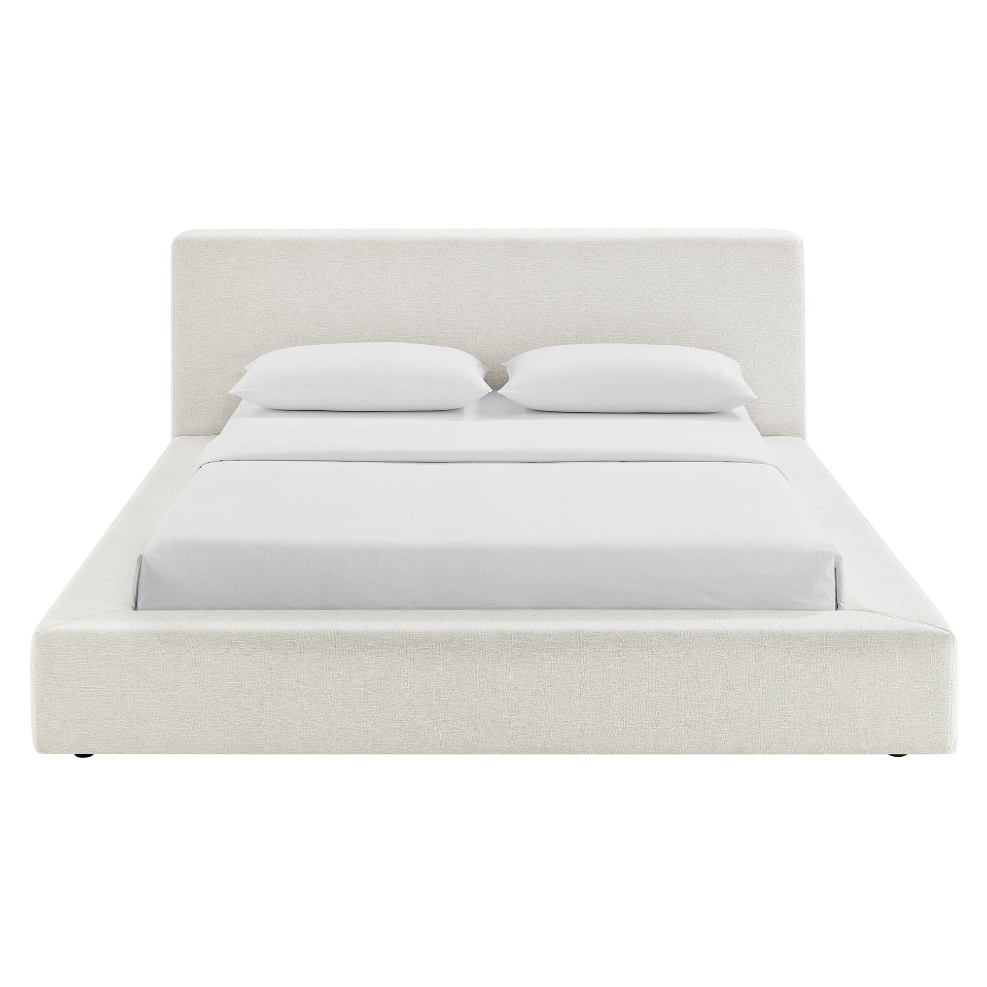 Luma Chenille Upholstered King Platform Bed Frame