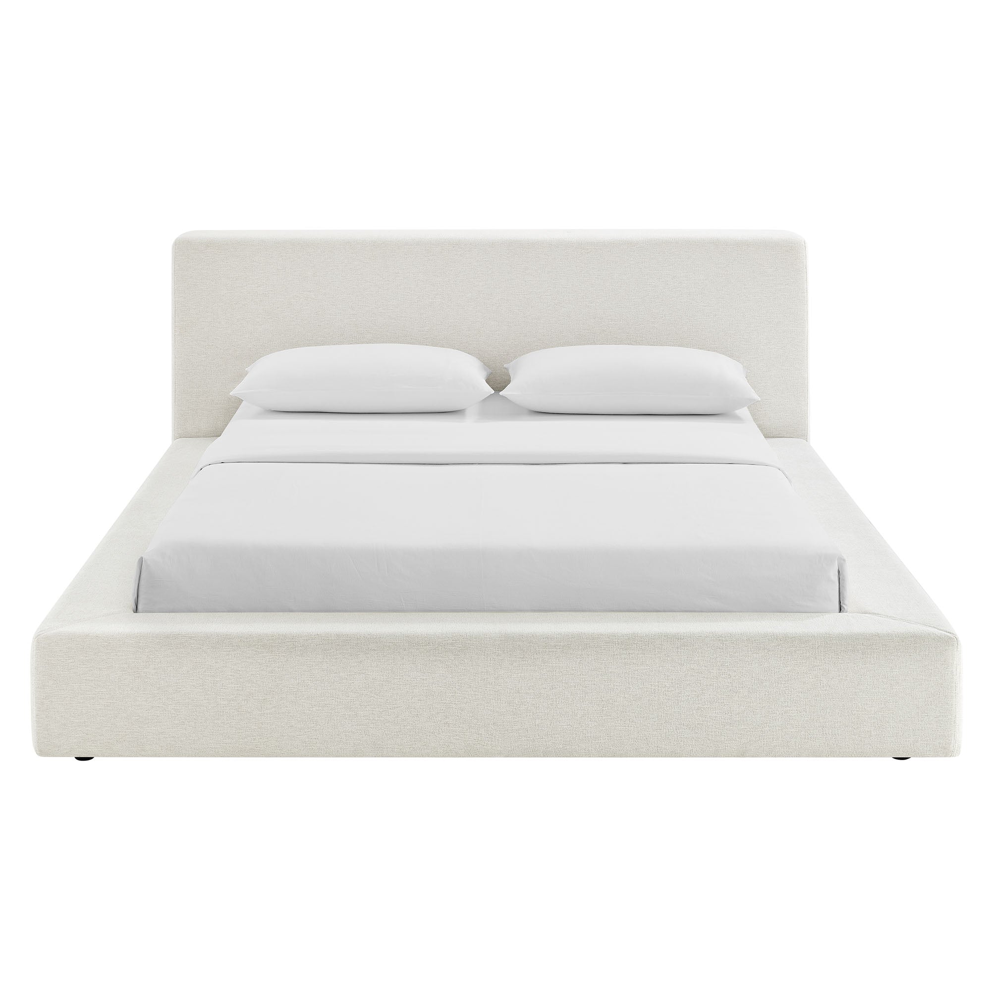 Luma Chenille Upholstered King Platform Bed Frame