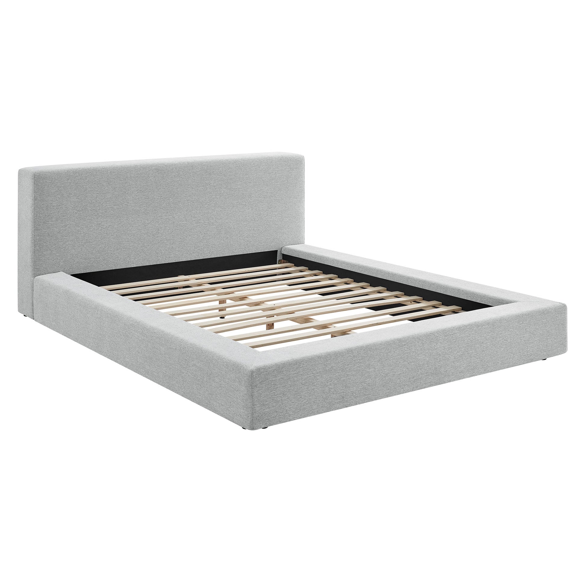 Luma Chenille Upholstered King Platform Bed Frame