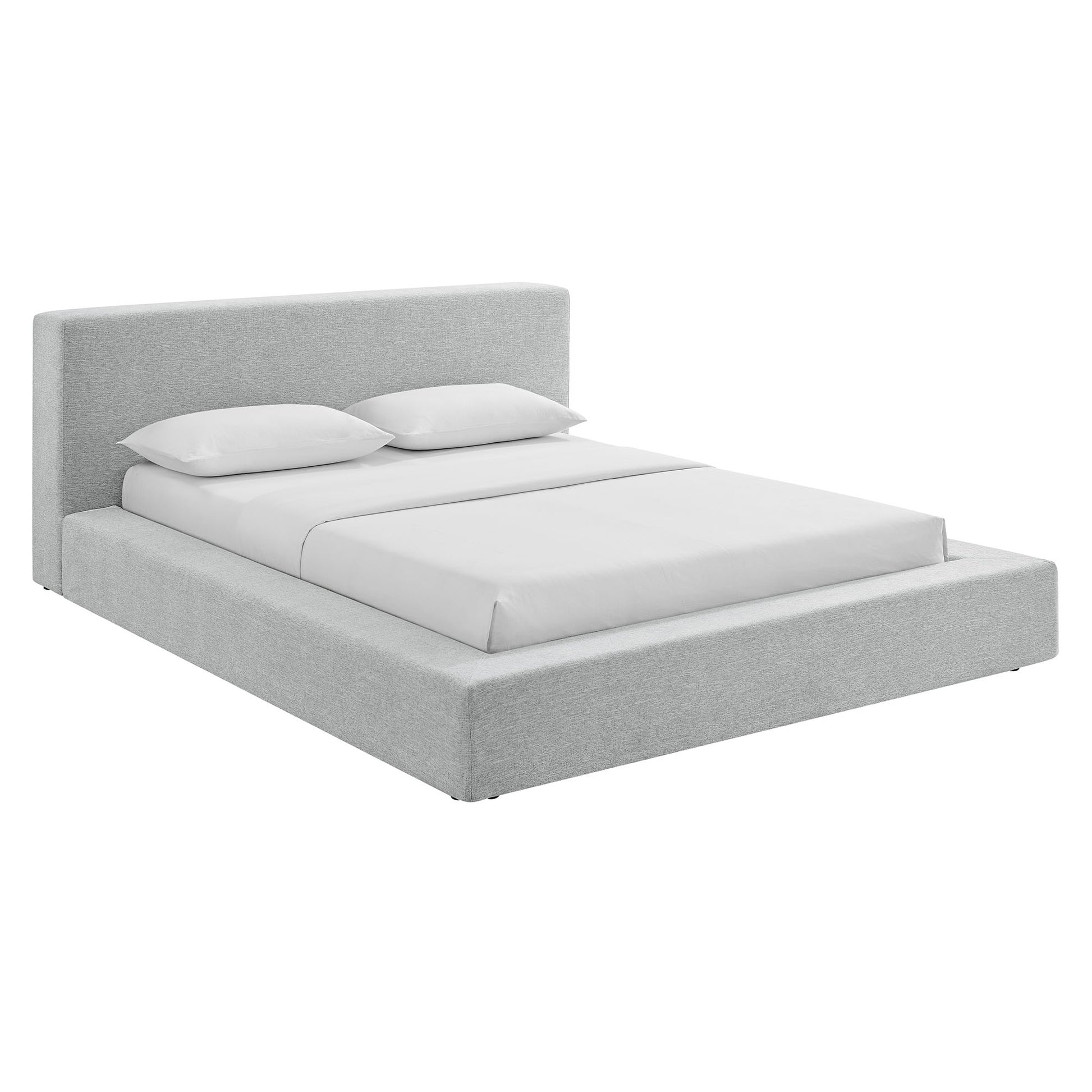 Luma Chenille Upholstered King Platform Bed Frame