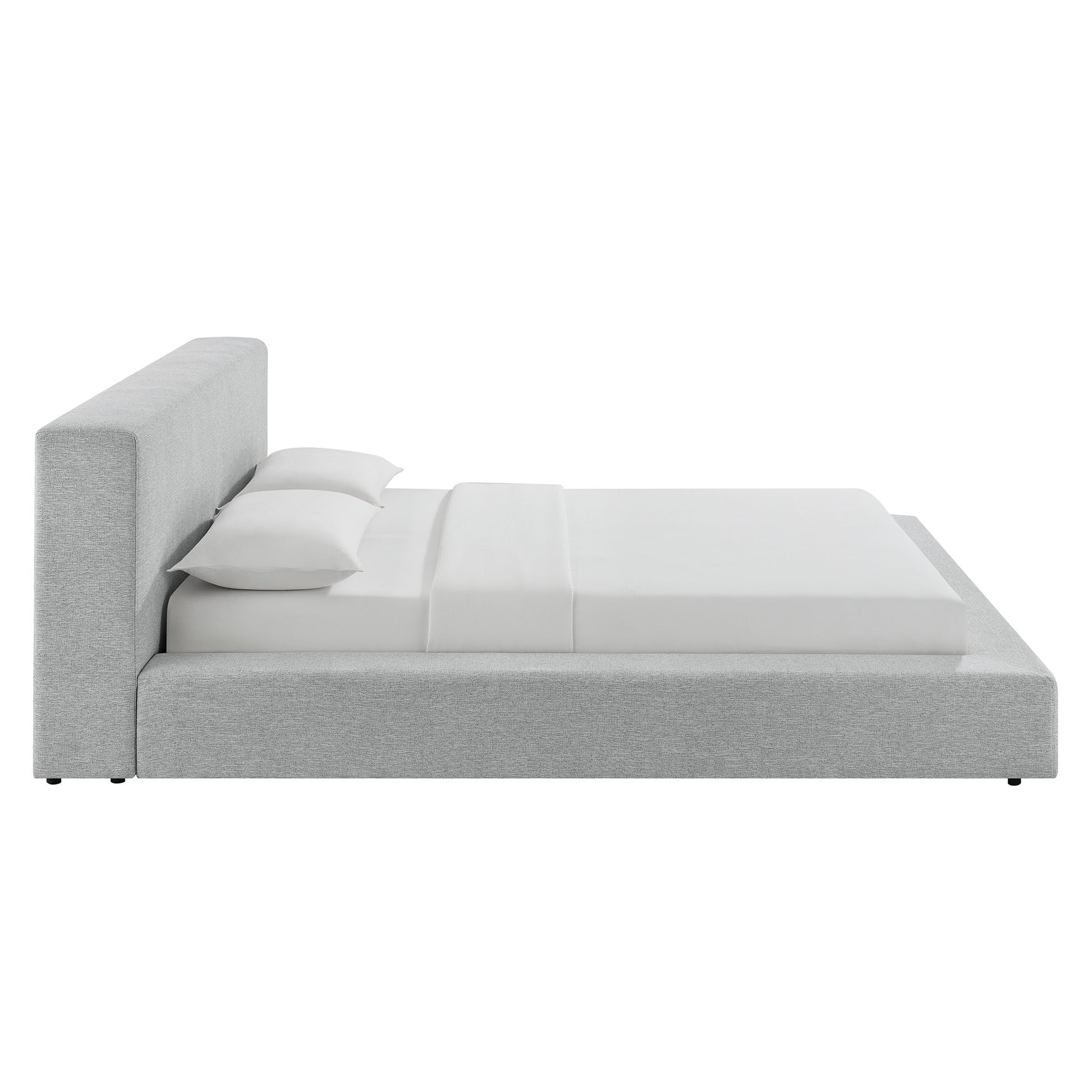 Luma Chenille Upholstered King Platform Bed Frame