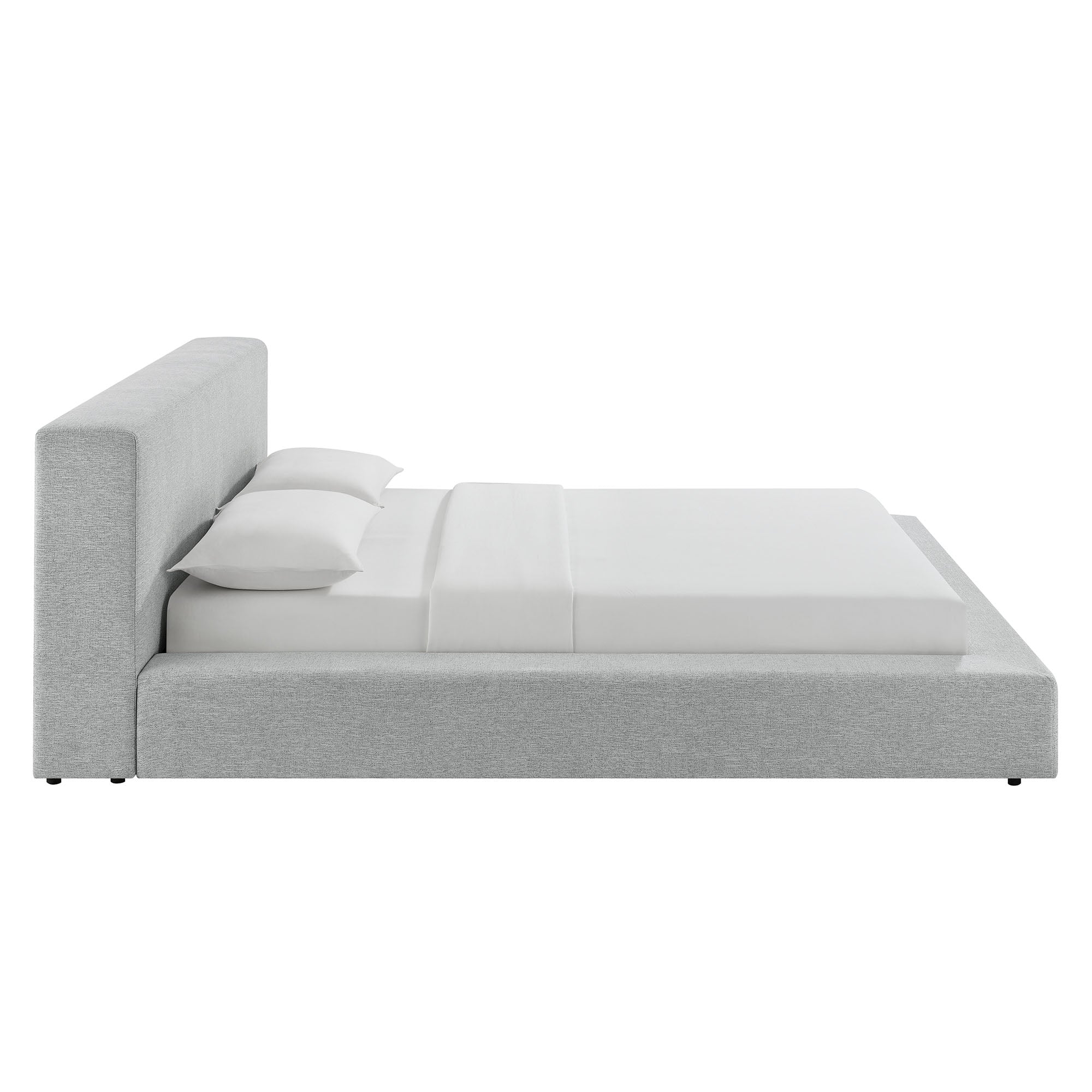 Luma Chenille Upholstered King Platform Bed Frame