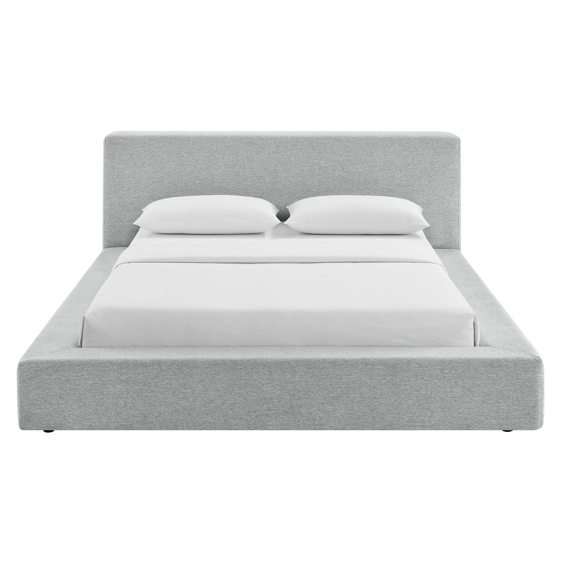 Luma Chenille Upholstered King Platform Bed Frame