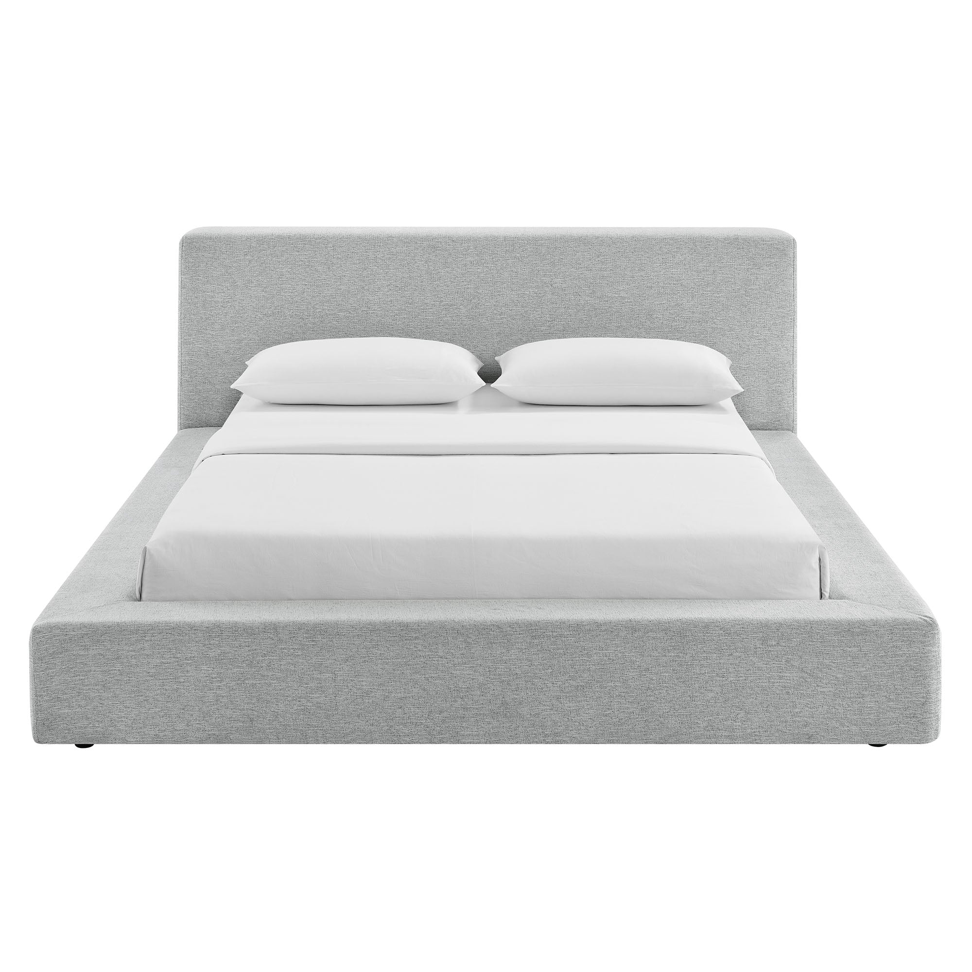 Luma Chenille Upholstered King Platform Bed Frame