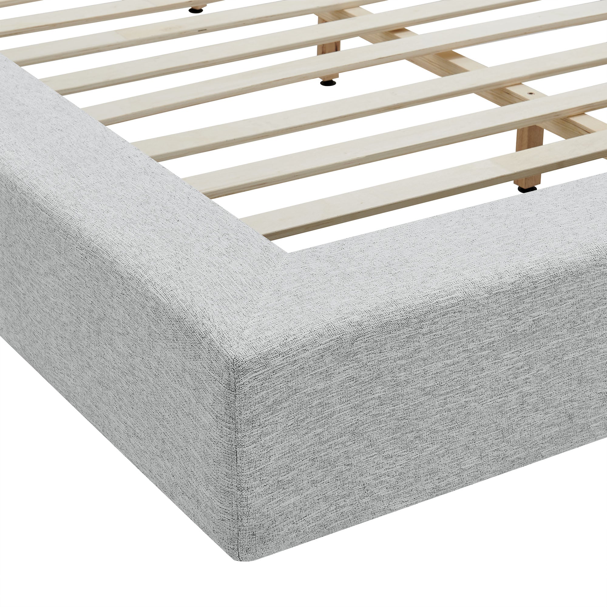Luma Chenille Upholstered King Platform Bed Frame