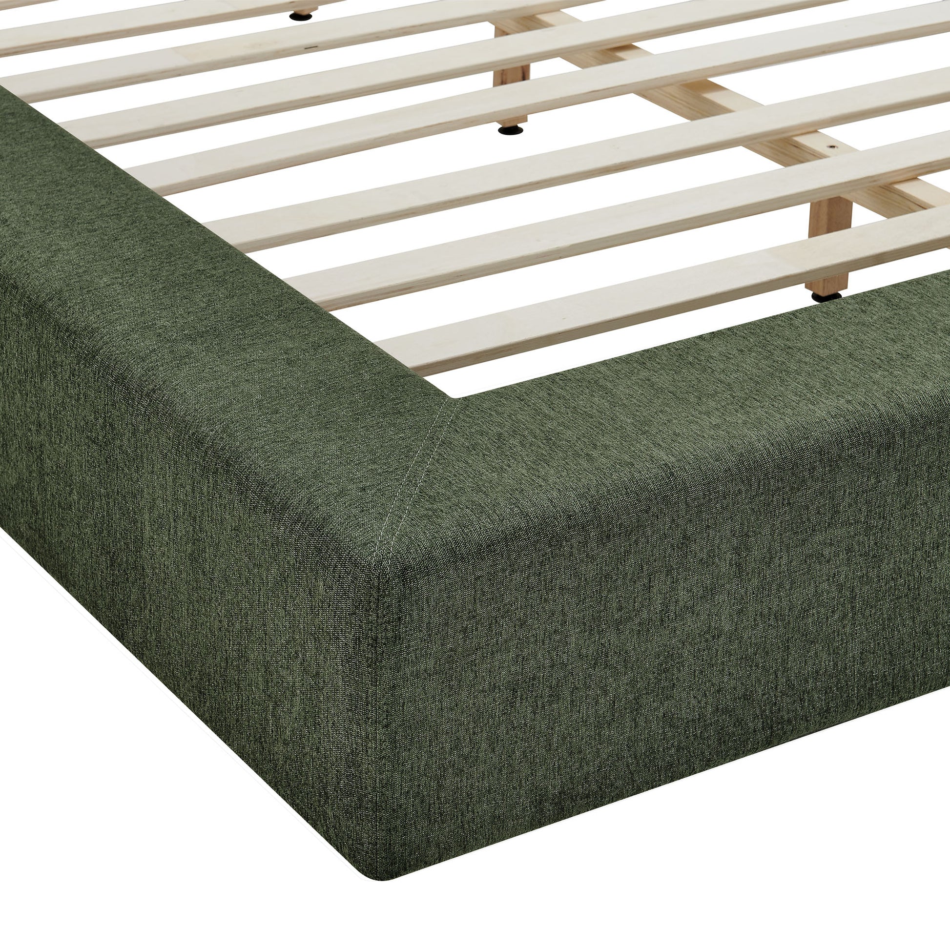 Luma Chenille Upholstered Queen Platform Bed Frame