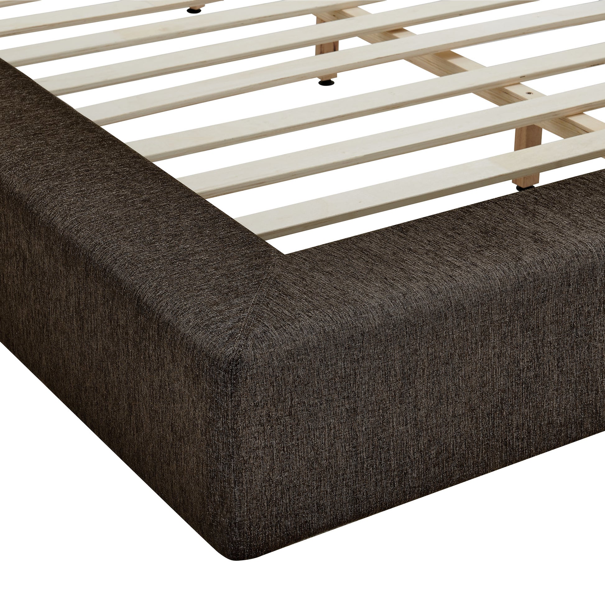 Luma Chenille Upholstered Queen Platform Bed Frame