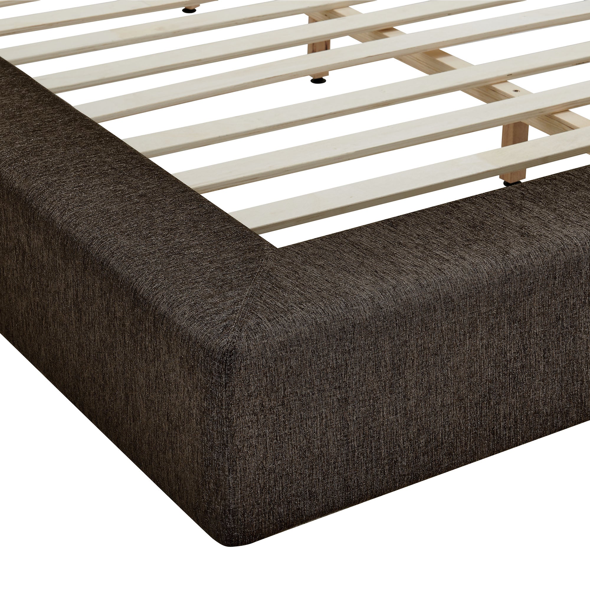Luma Chenille Upholstered Queen Platform Bed Frame