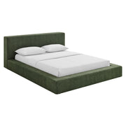 Luma Chenille Upholstered King Platform Bed Frame - Eucalyptus