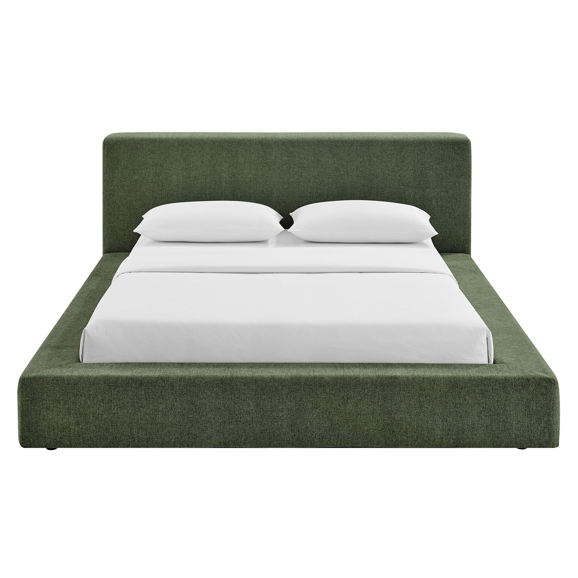 Luma Chenille Upholstered King Platform Bed Frame