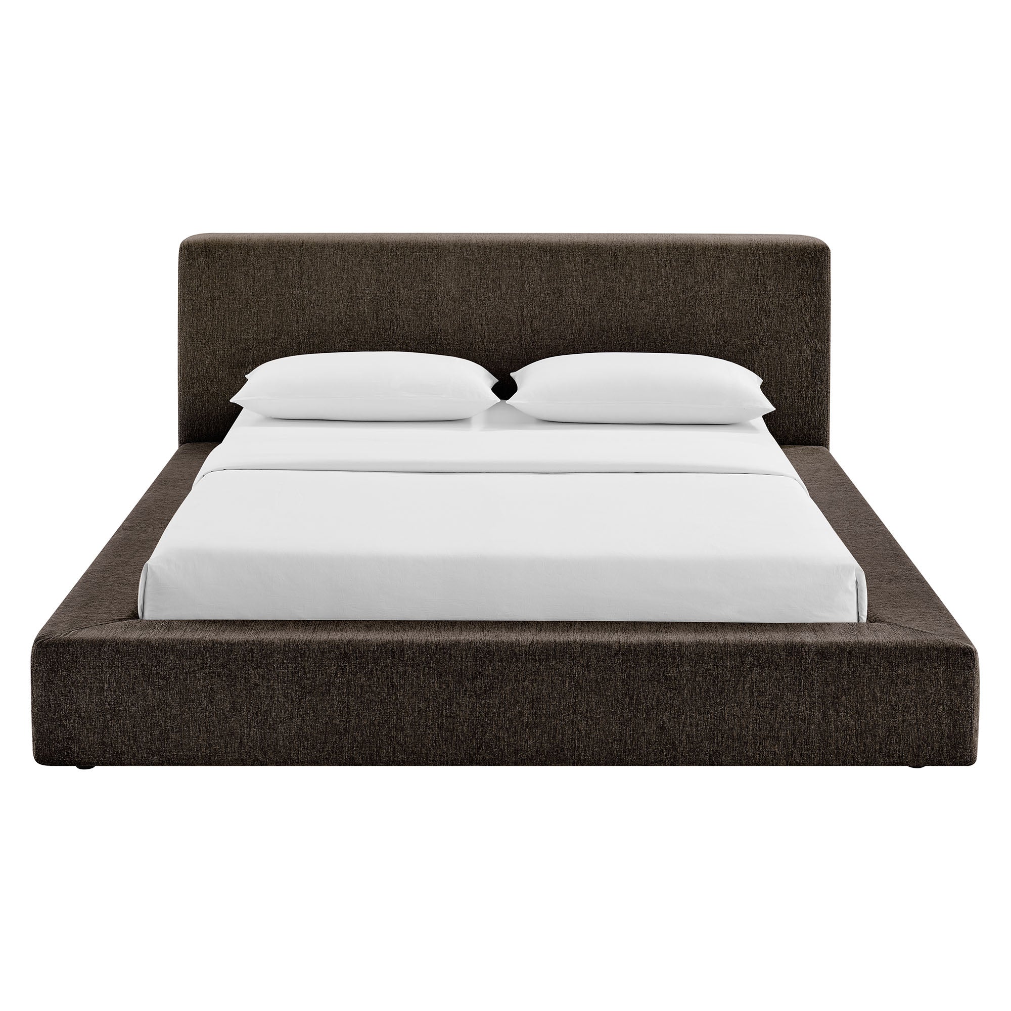 Luma Chenille Upholstered King Platform Bed Frame
