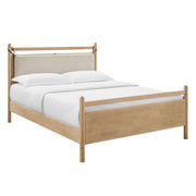 Leni Full Size Wood Platform Bed Frame - Light Oak Heathered Ivory
