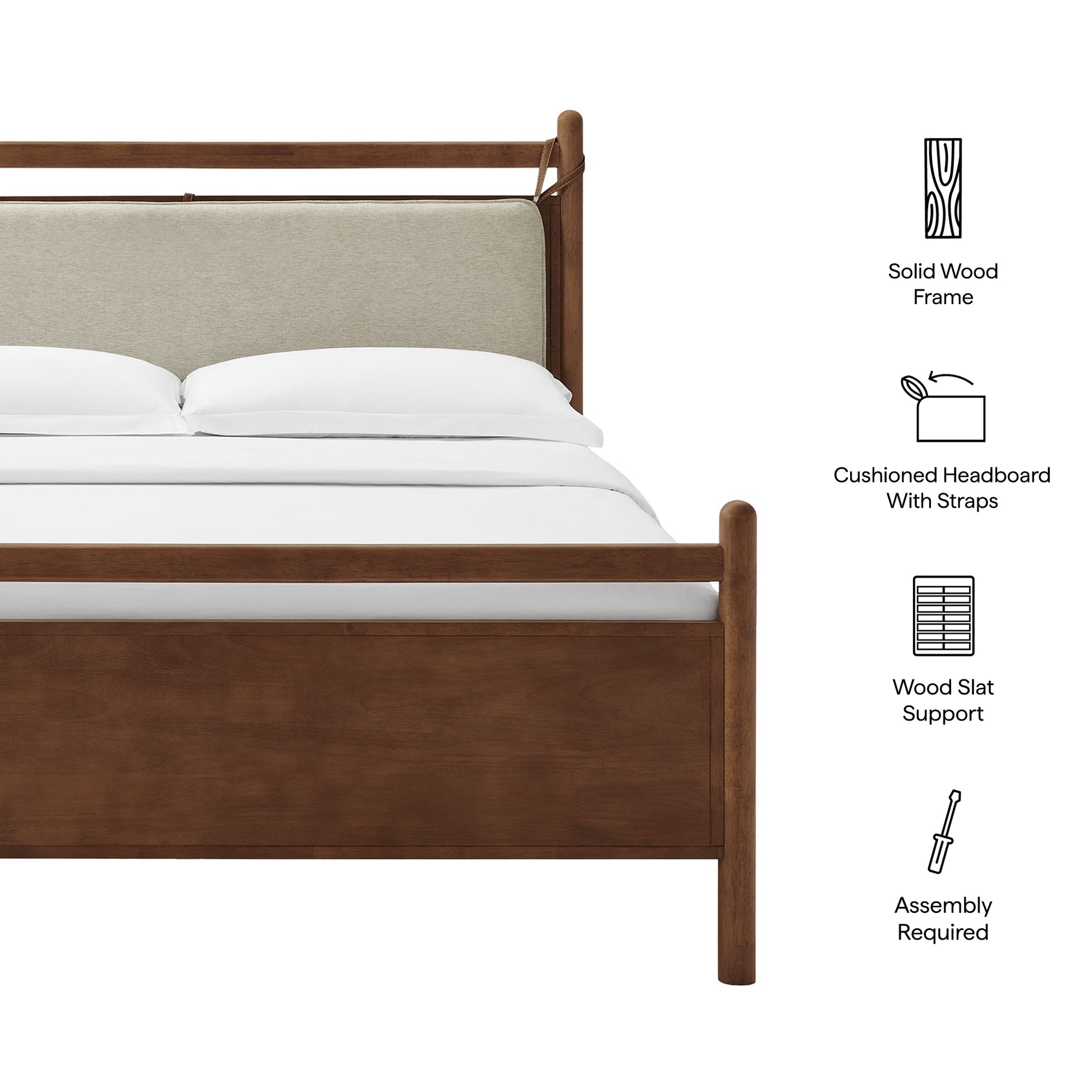 Leni King Size Wood Platform Bed Frame