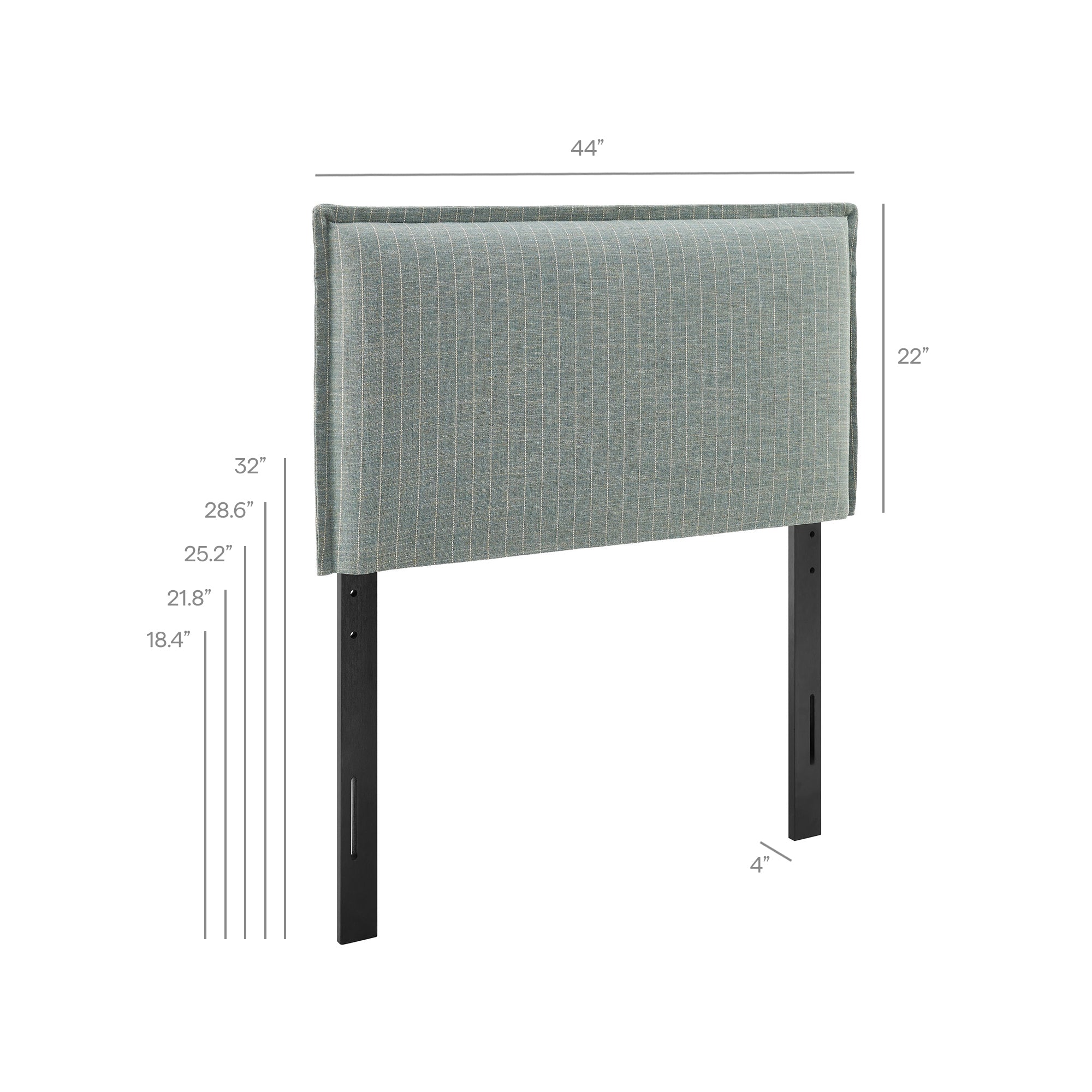 Camille Striped Linen Blend Twin Size Headboard