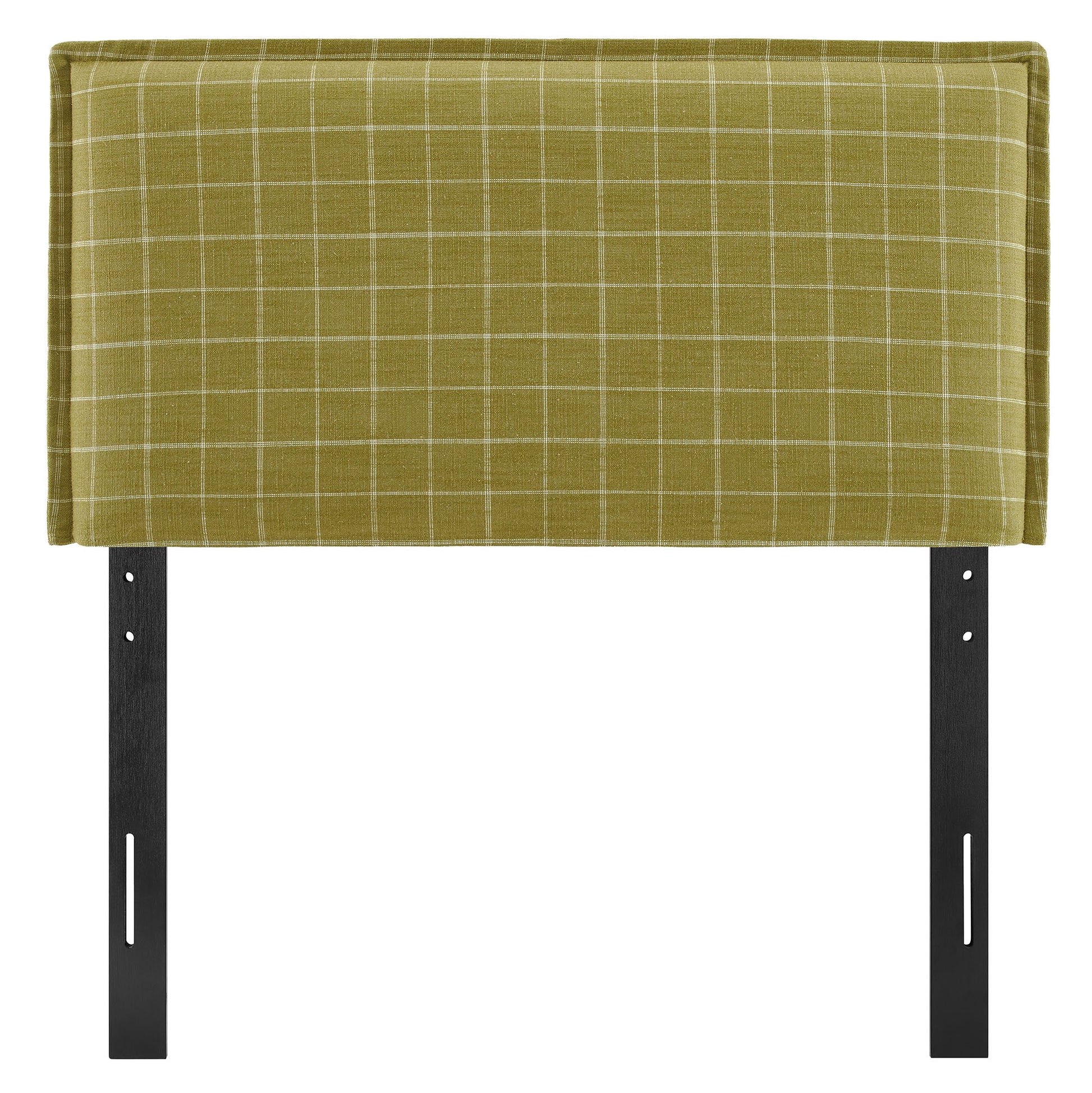 Camille Checkered Linen Blend Twin Size Headboard