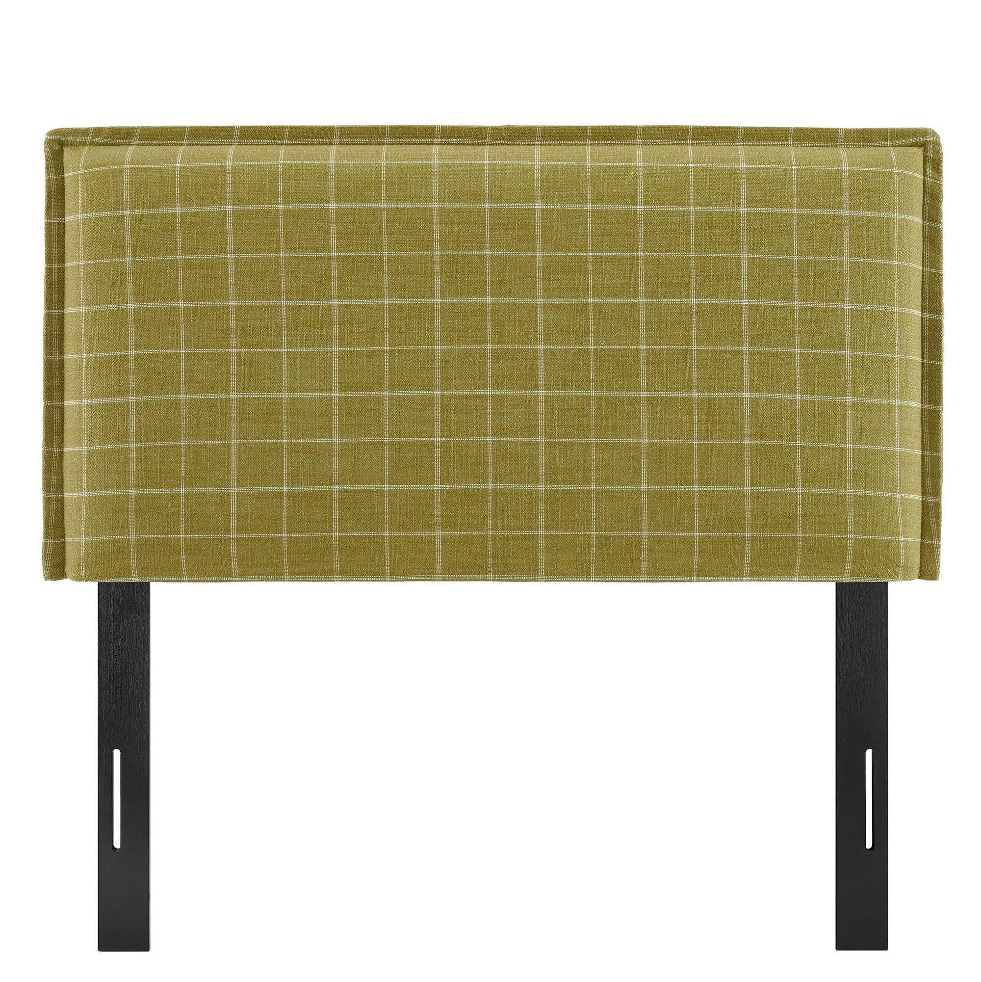 Camille Checkered Linen Blend Twin Size Headboard