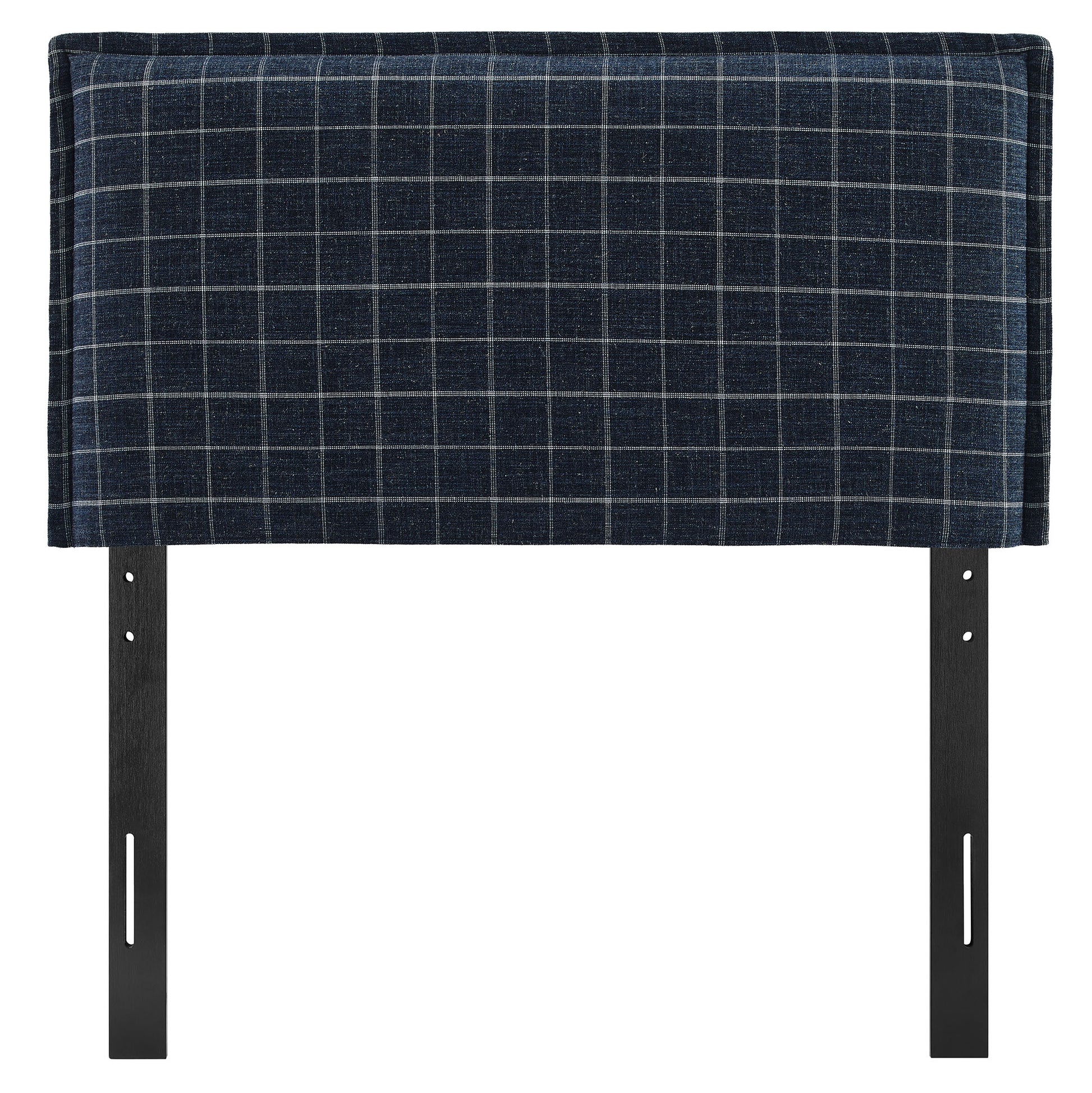 Camille Checkered Linen Blend Twin Size Headboard