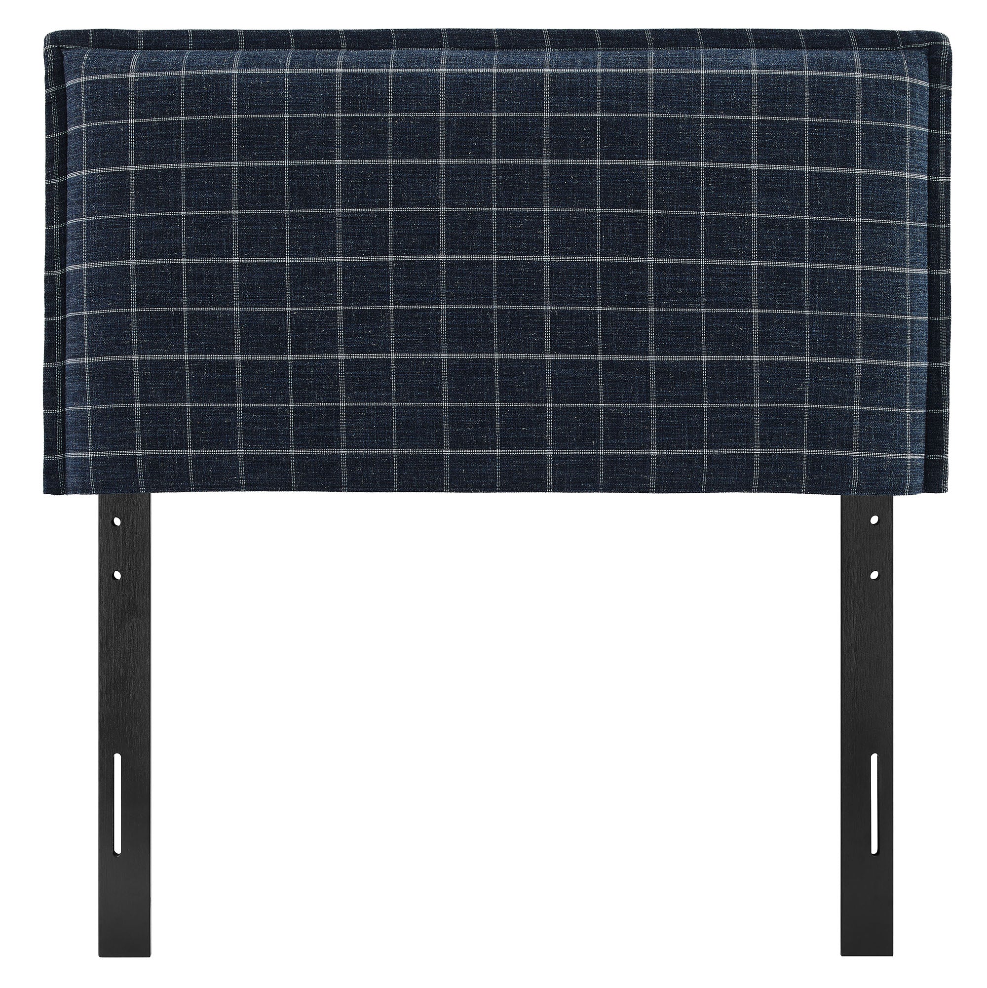 Camille Checkered Linen Blend Twin Size Headboard