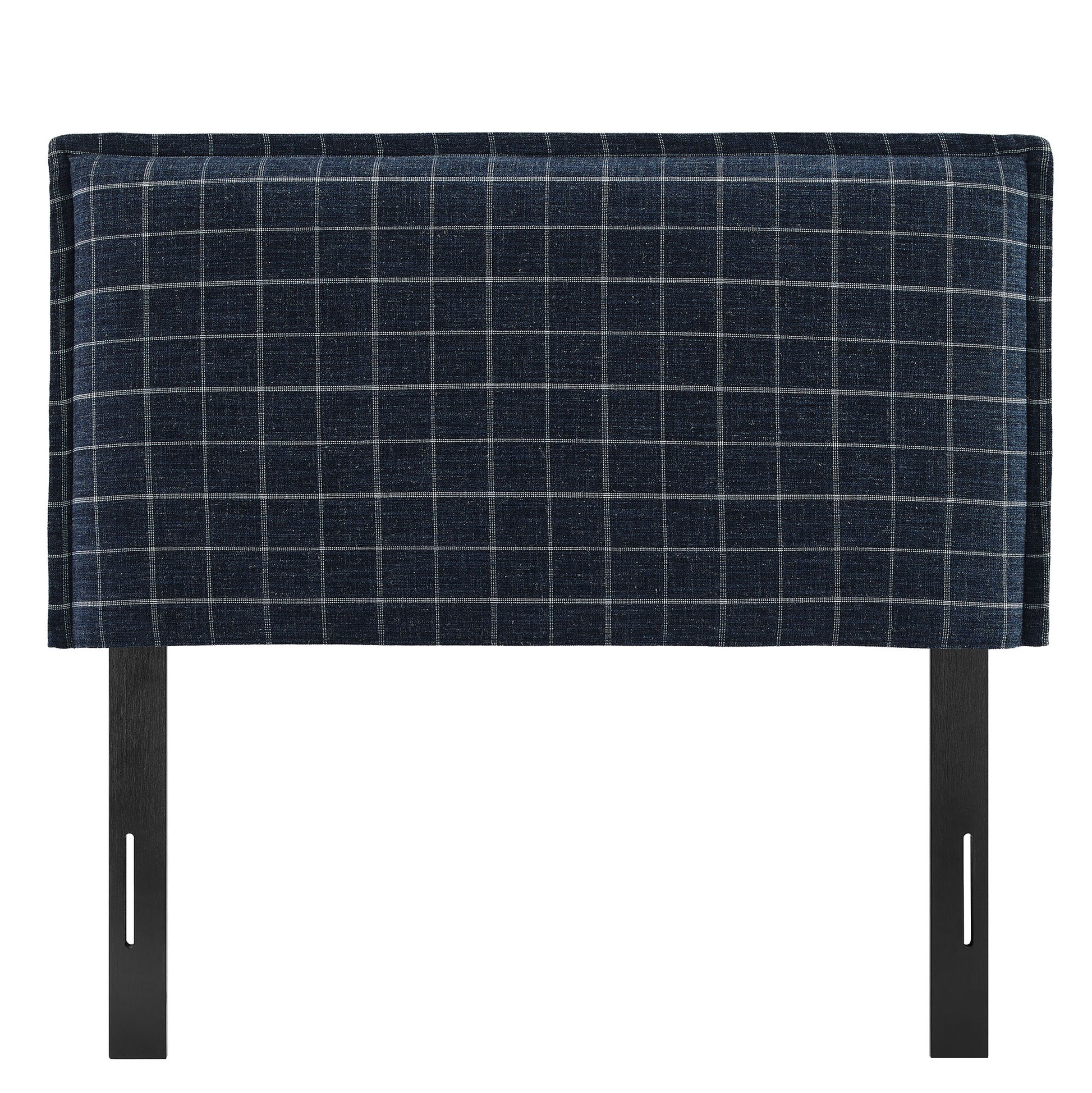 Camille Checkered Linen Blend Twin Size Headboard