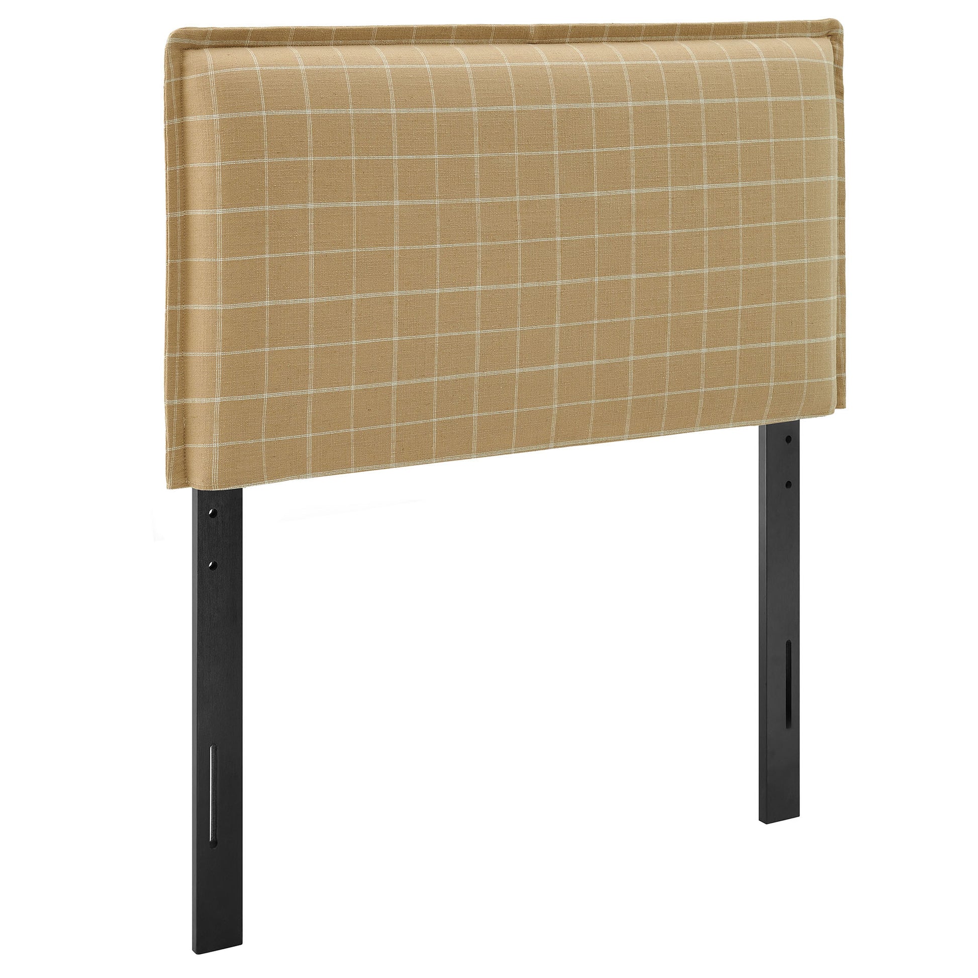 Camille Checkered Linen Blend Twin Size Headboard