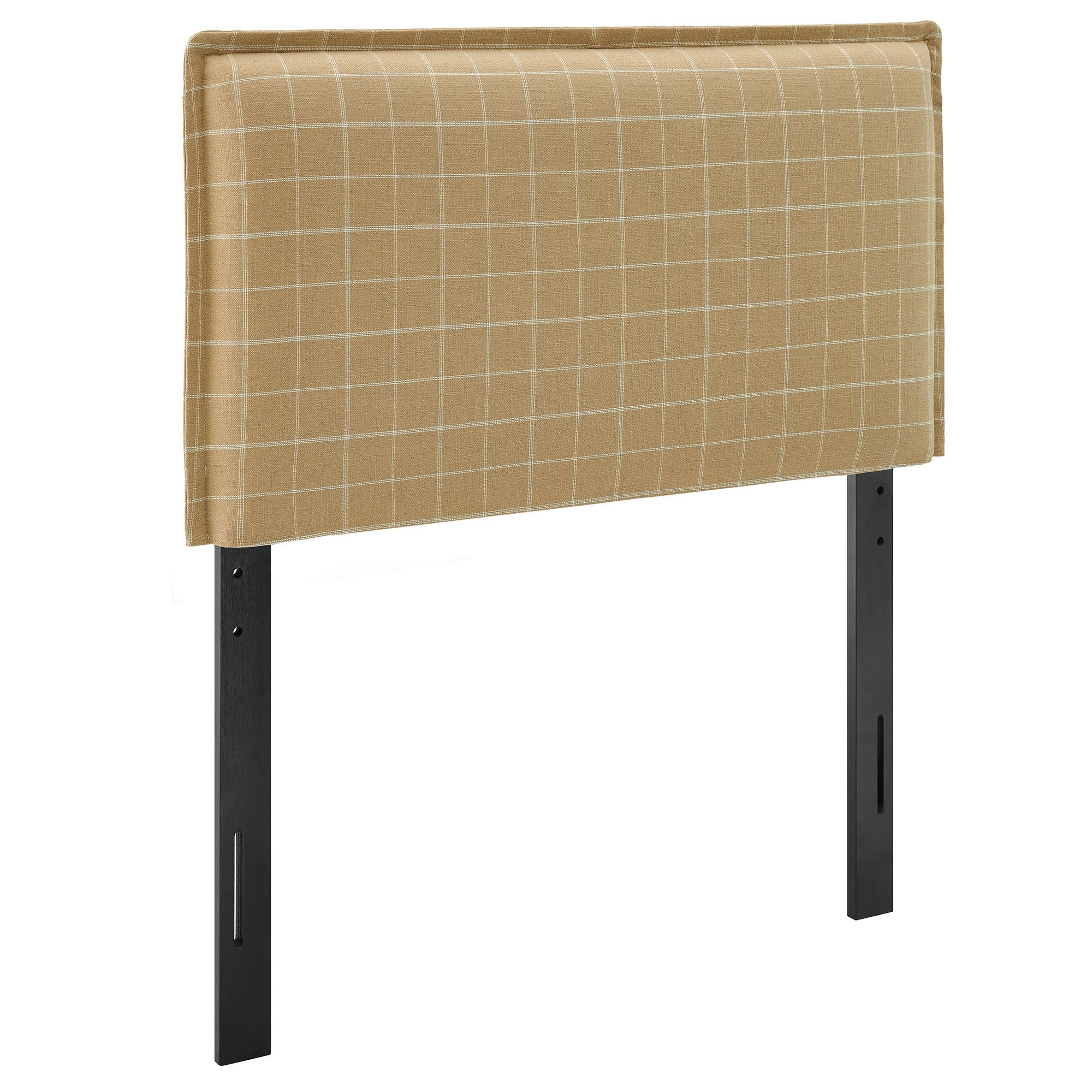 Camille Checkered Linen Blend Twin Size Headboard