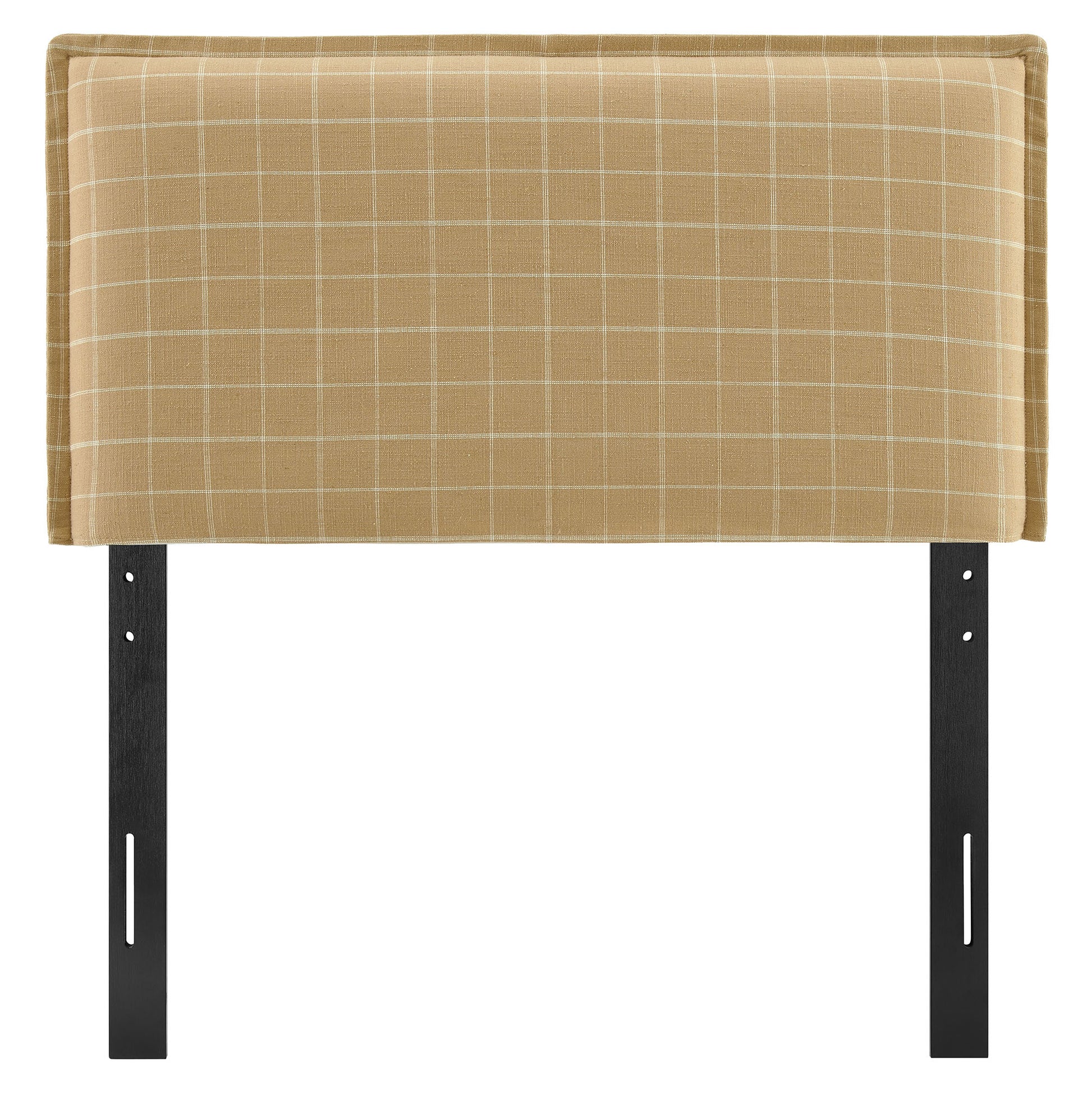 Camille Checkered Linen Blend Twin Size Headboard