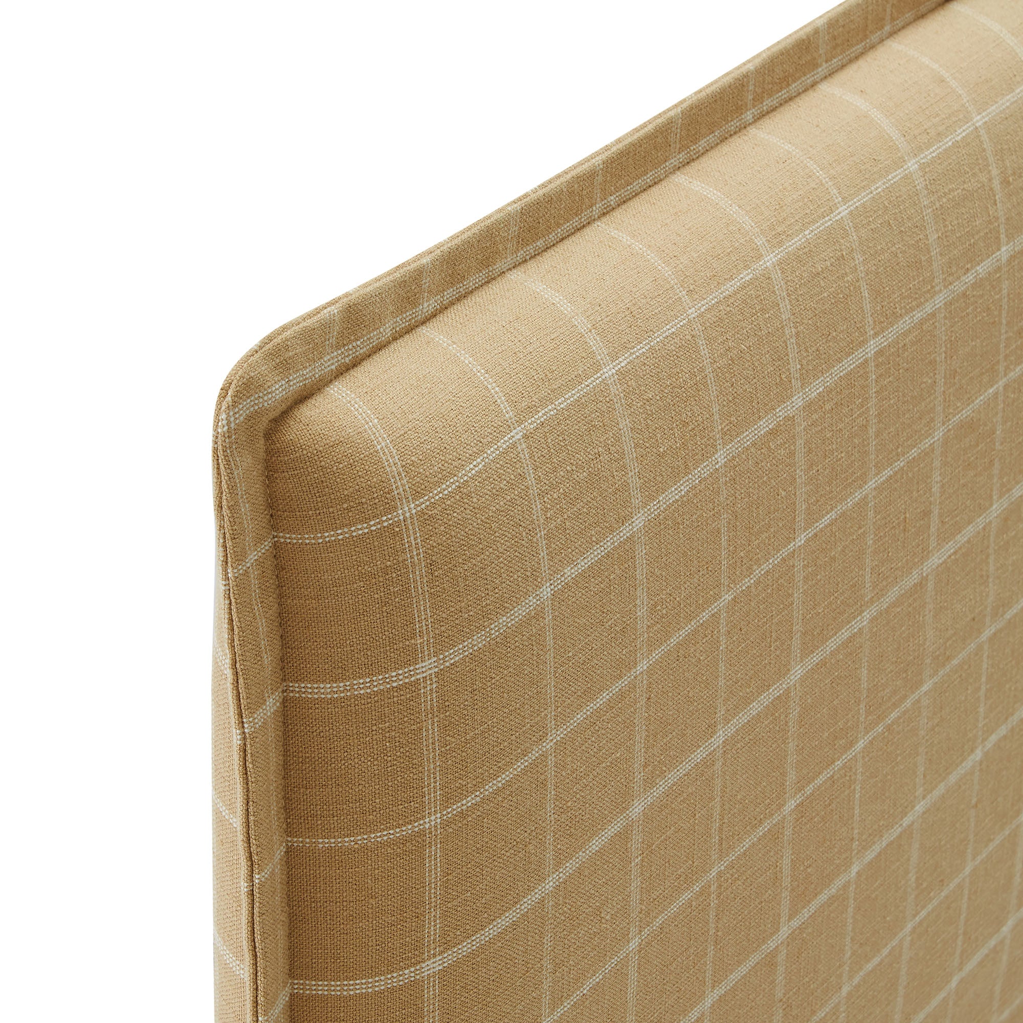 Camille Checkered Linen Blend Twin Size Headboard