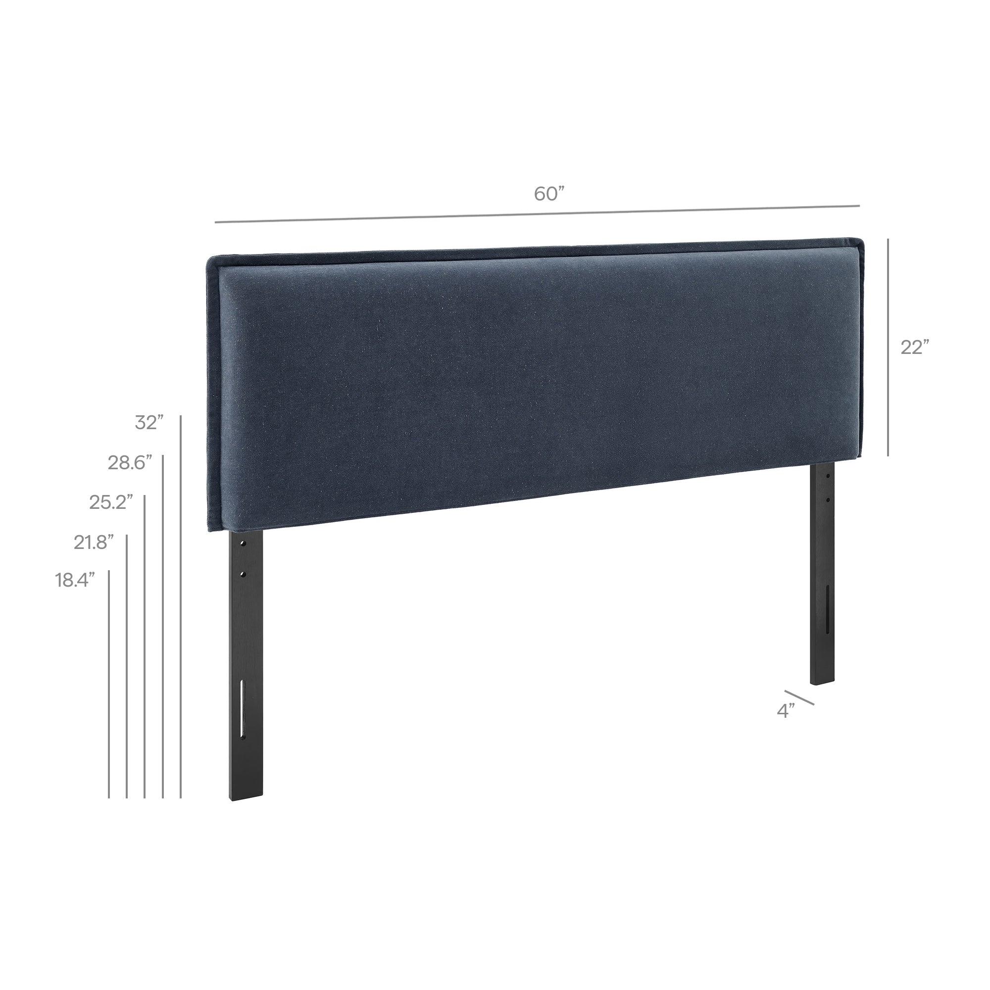 Camille Upholstered Linen Blend Full Size Headboard