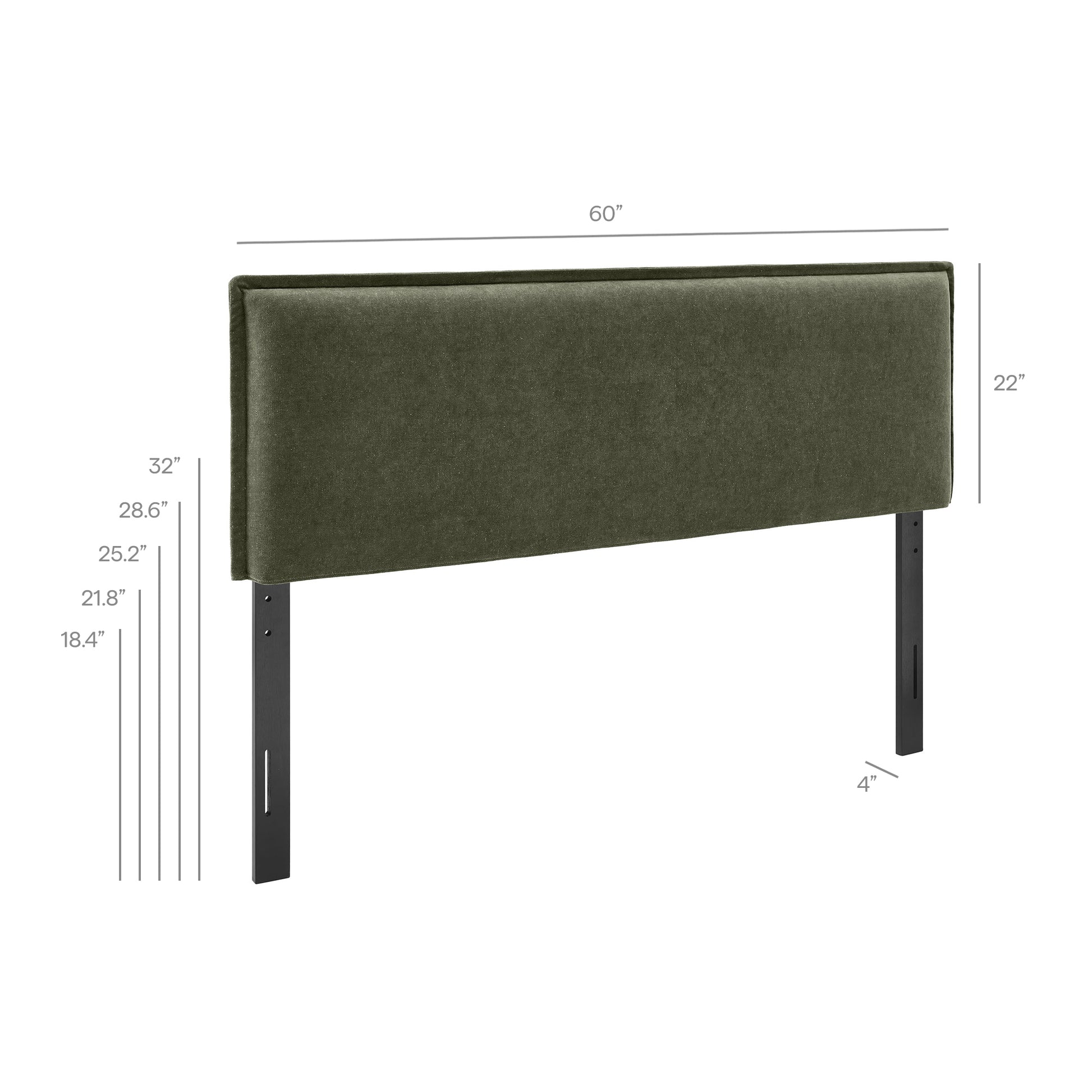 Camille Upholstered Linen Blend Full Size Headboard