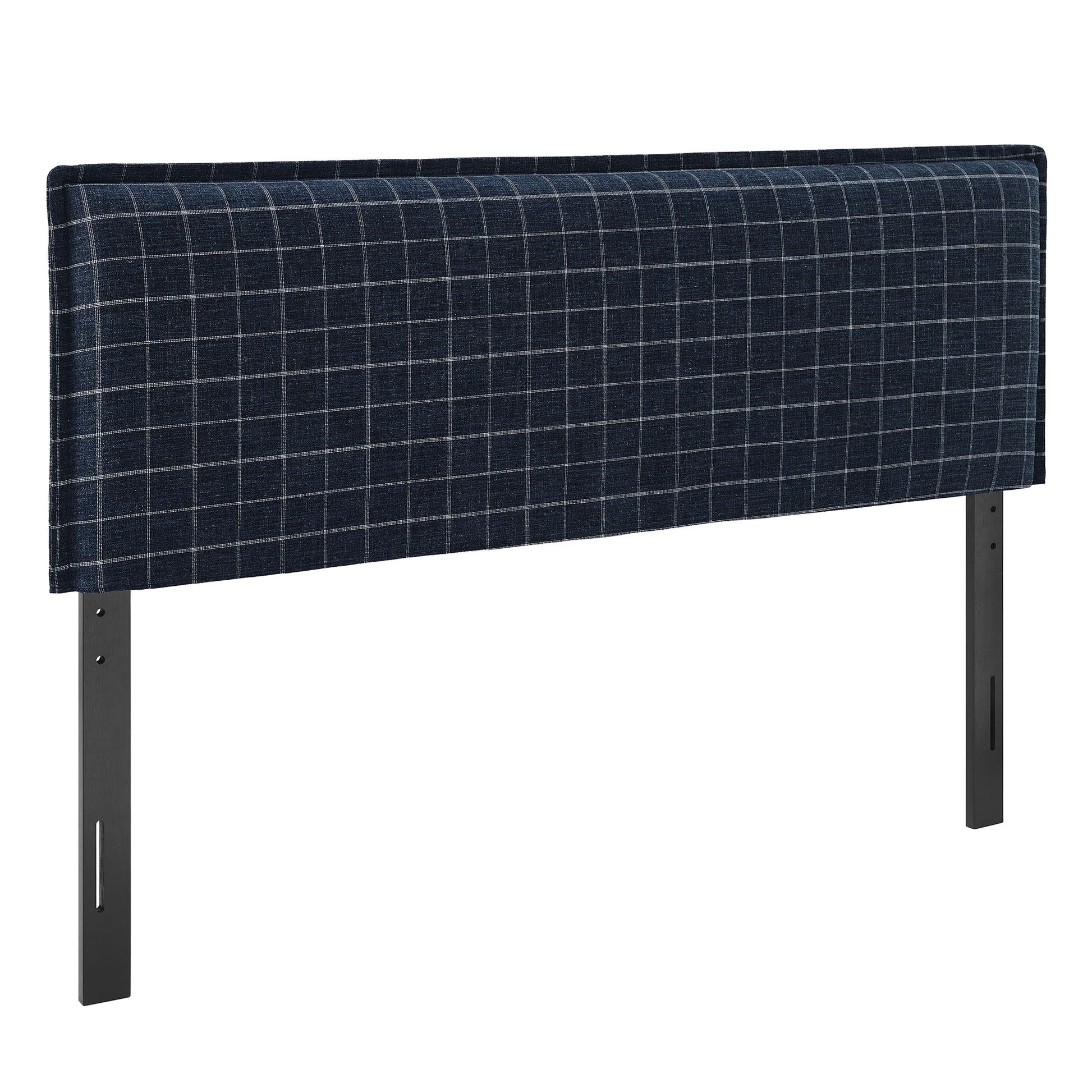 Camille Checkered Linen Blend Full Size Headboard