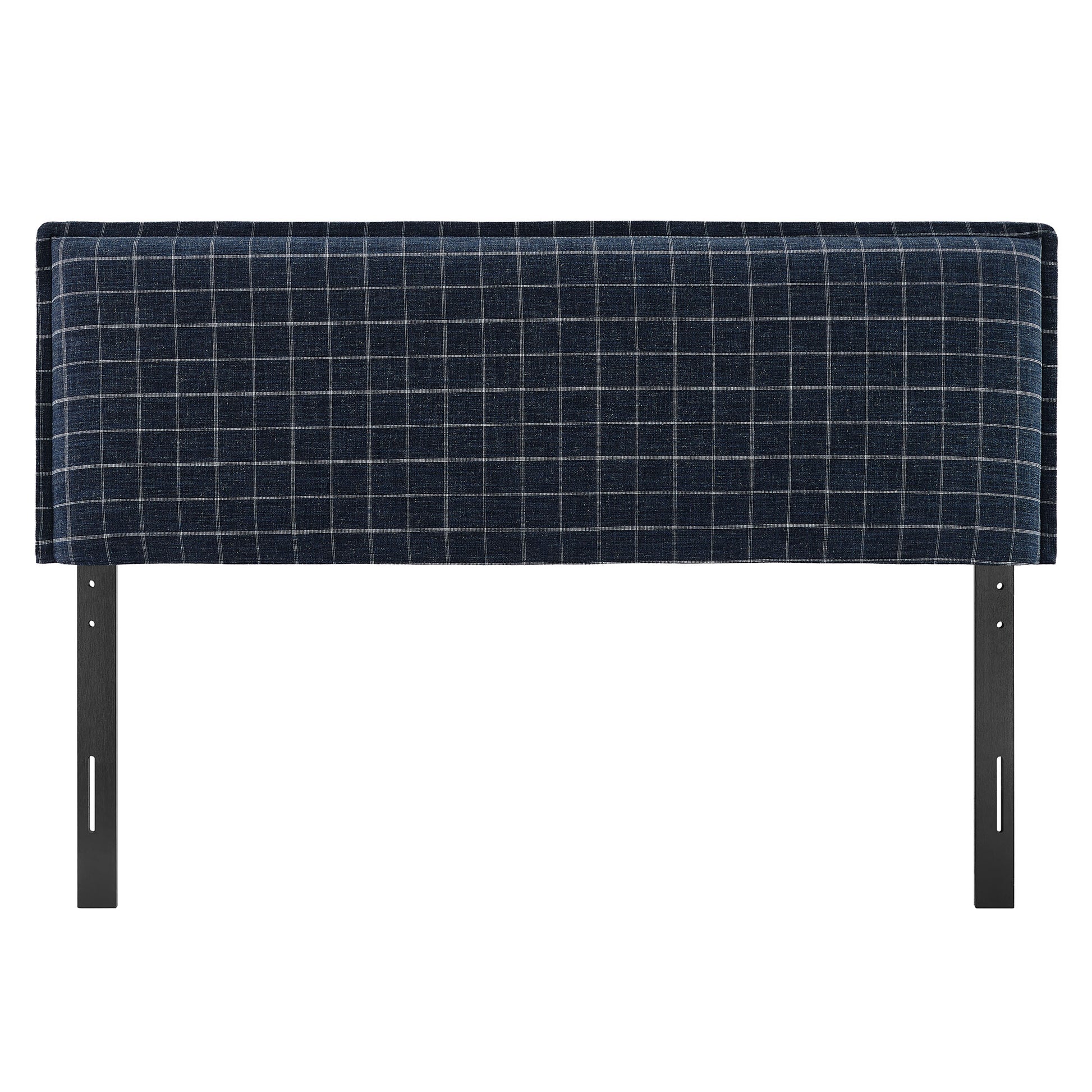 Camille Checkered Linen Blend Full Size Headboard