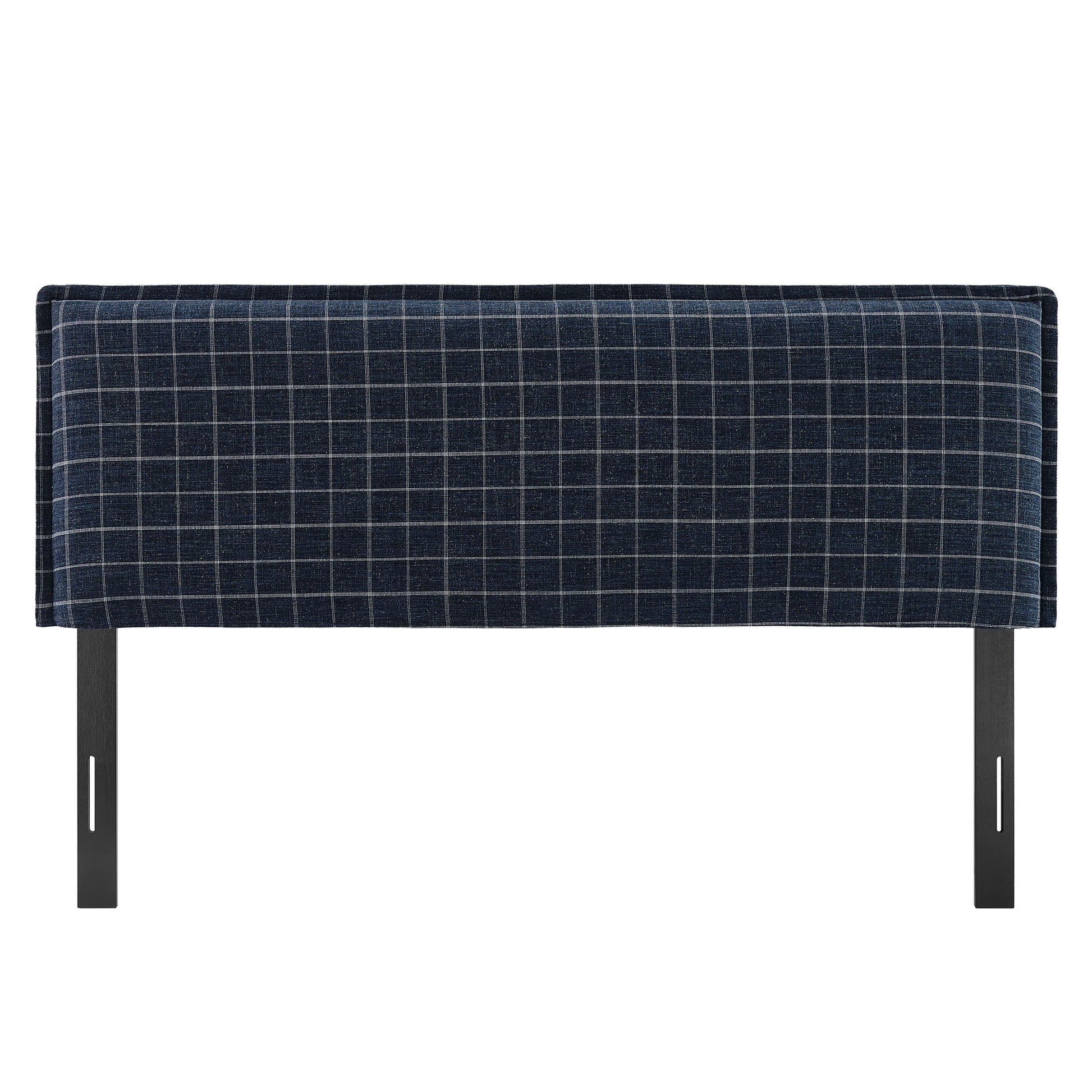 Camille Checkered Linen Blend Full Size Headboard