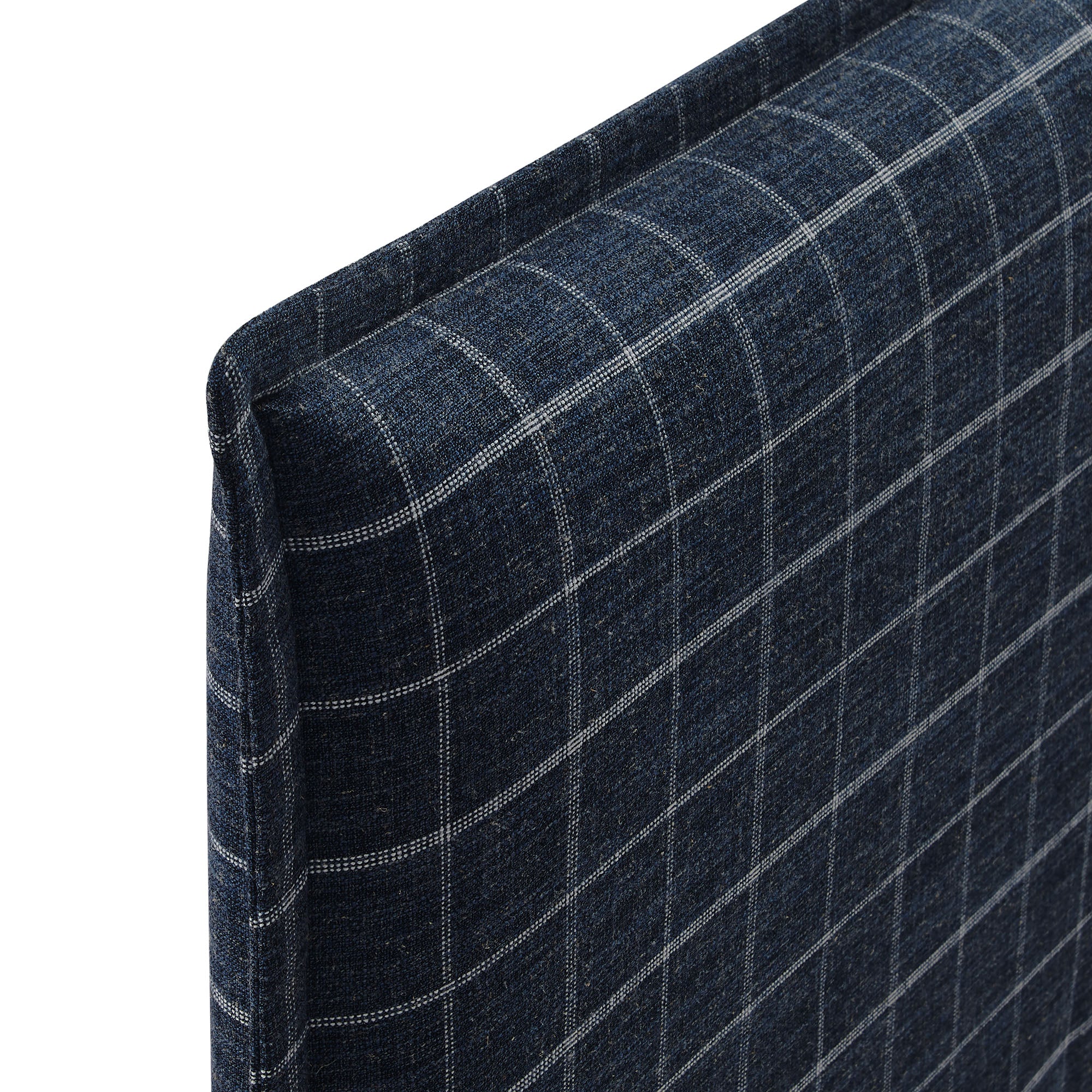 Camille Checkered Linen Blend Full Size Headboard