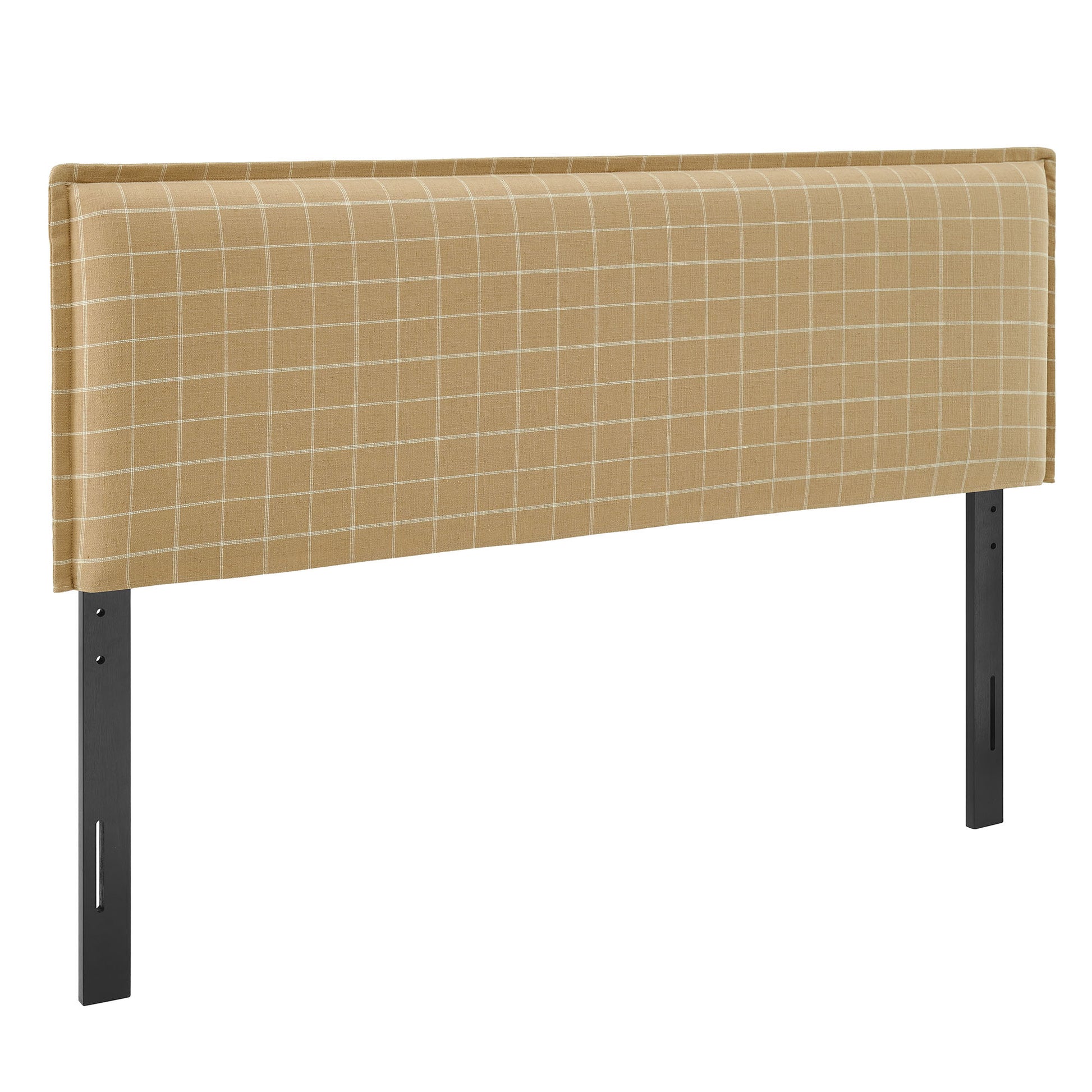 Camille Checkered Linen Blend Full Size Headboard