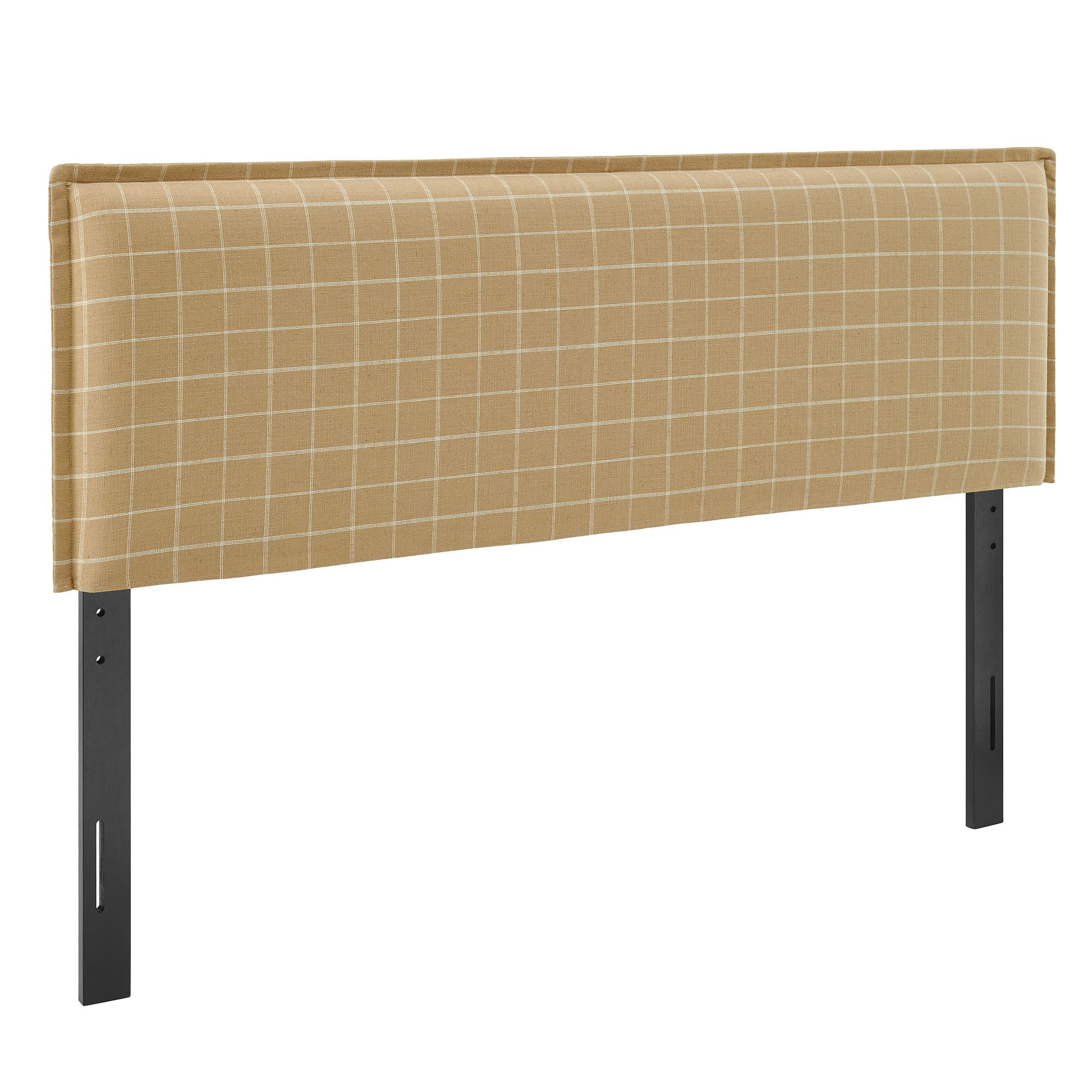 Camille Checkered Linen Blend Full Size Headboard