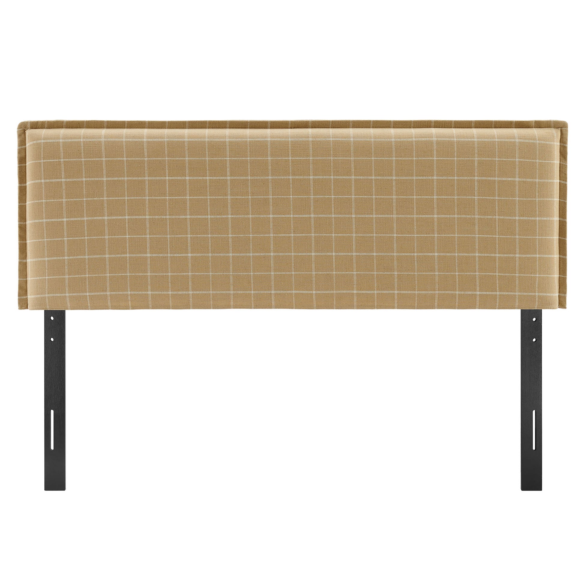 Camille Checkered Linen Blend Full Size Headboard